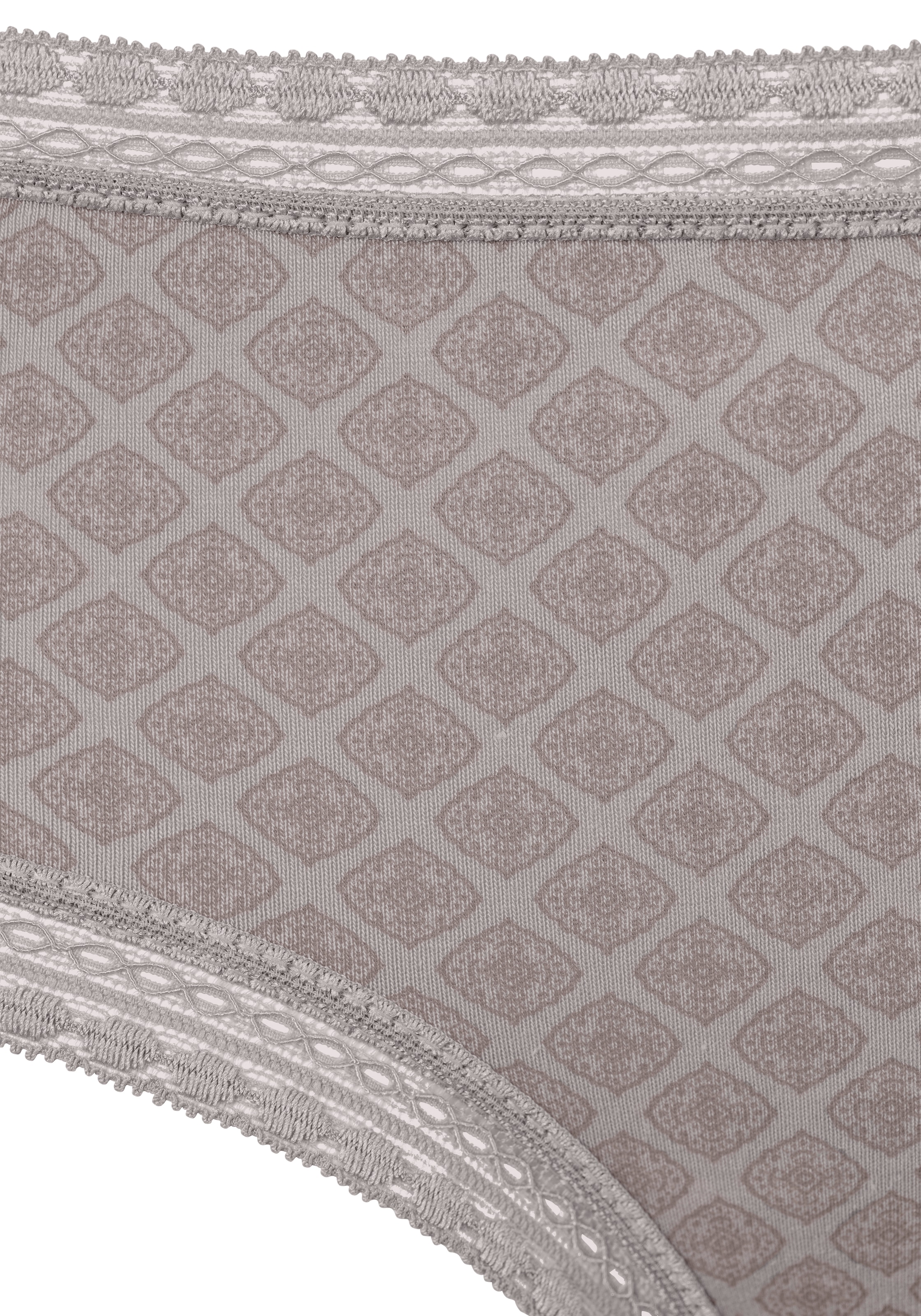 LASCANA Panty, (3er-Pack), aus elastischer Baumwolle mit weicher Spitze