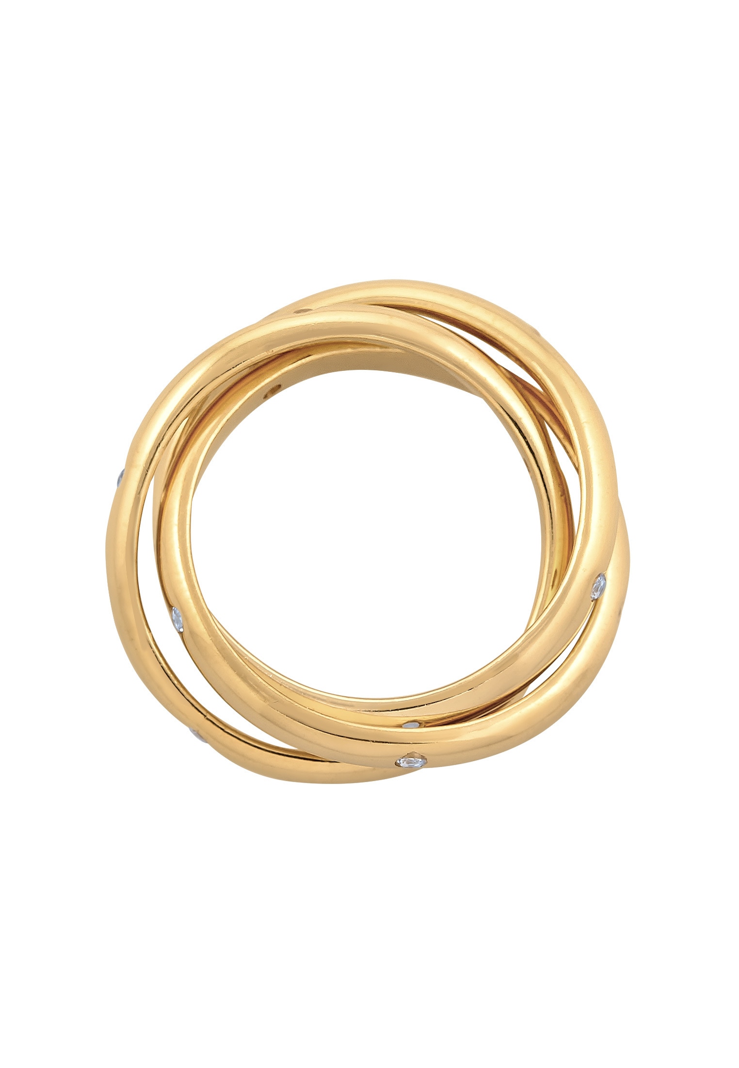 Elli Premium Silberring »Ring Wickelring Trio Basic Topas 925 Silber«