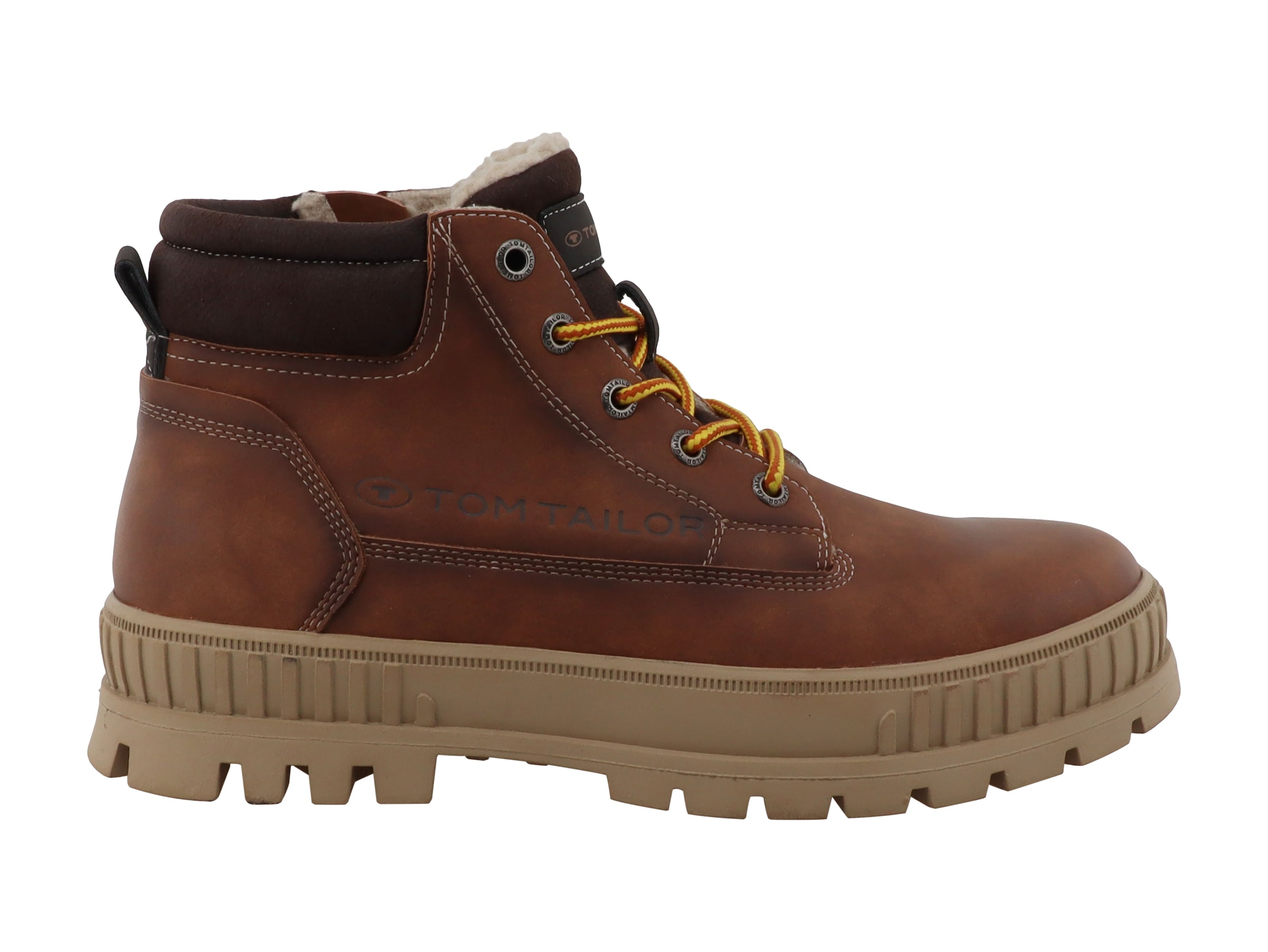 TOM TAILOR Winterboots  Schnürboots mit Kontrastbesatz und Logoprägung