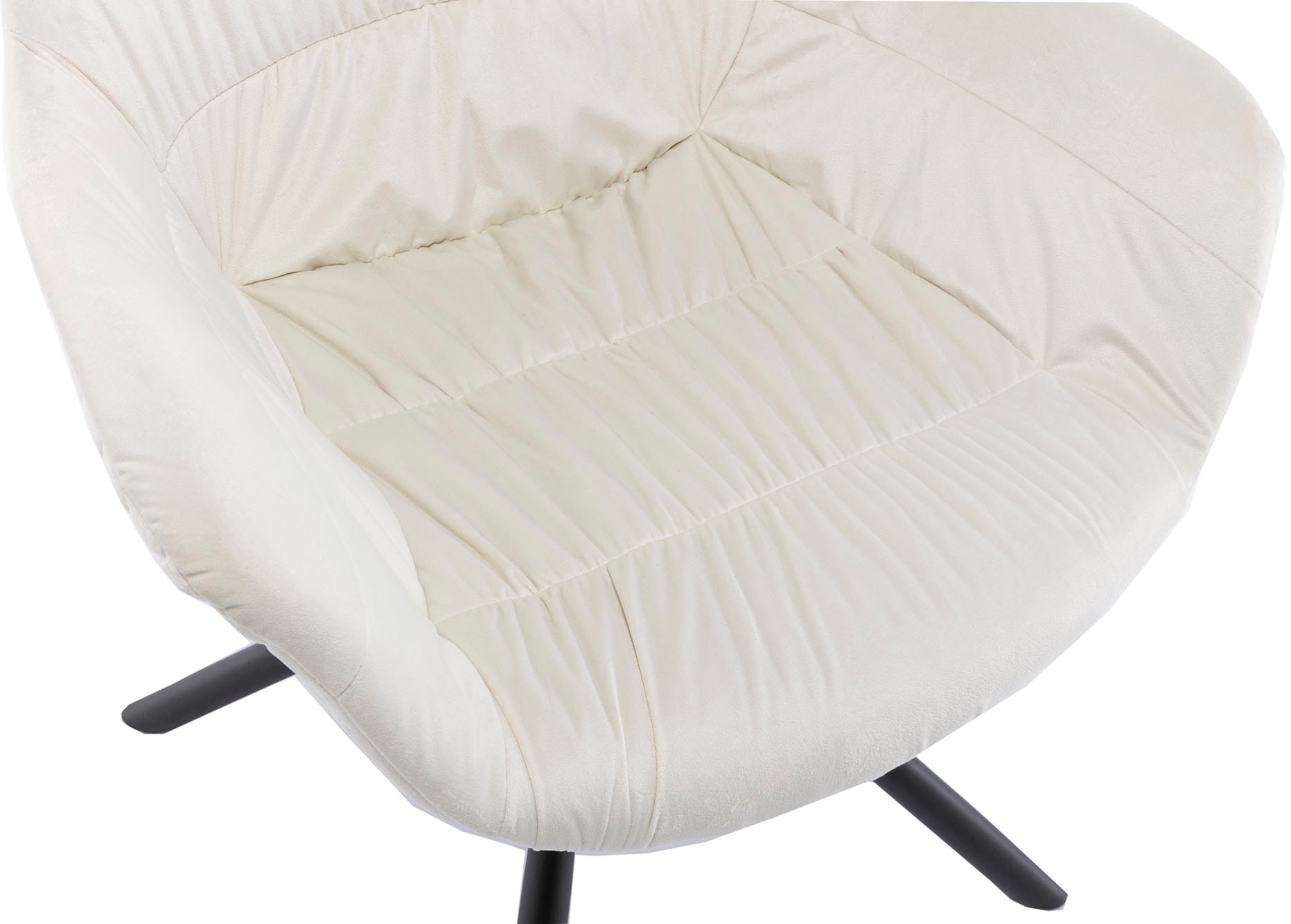 SalesFever Esszimmerstuhl »Rimini Armlehnstuhl: Sitzkomfort fürs Esszimmer«, 1 St., Samtoptik, Esszimmersessel, Rückseite mit Wabensteppung,360° Drehfunktion