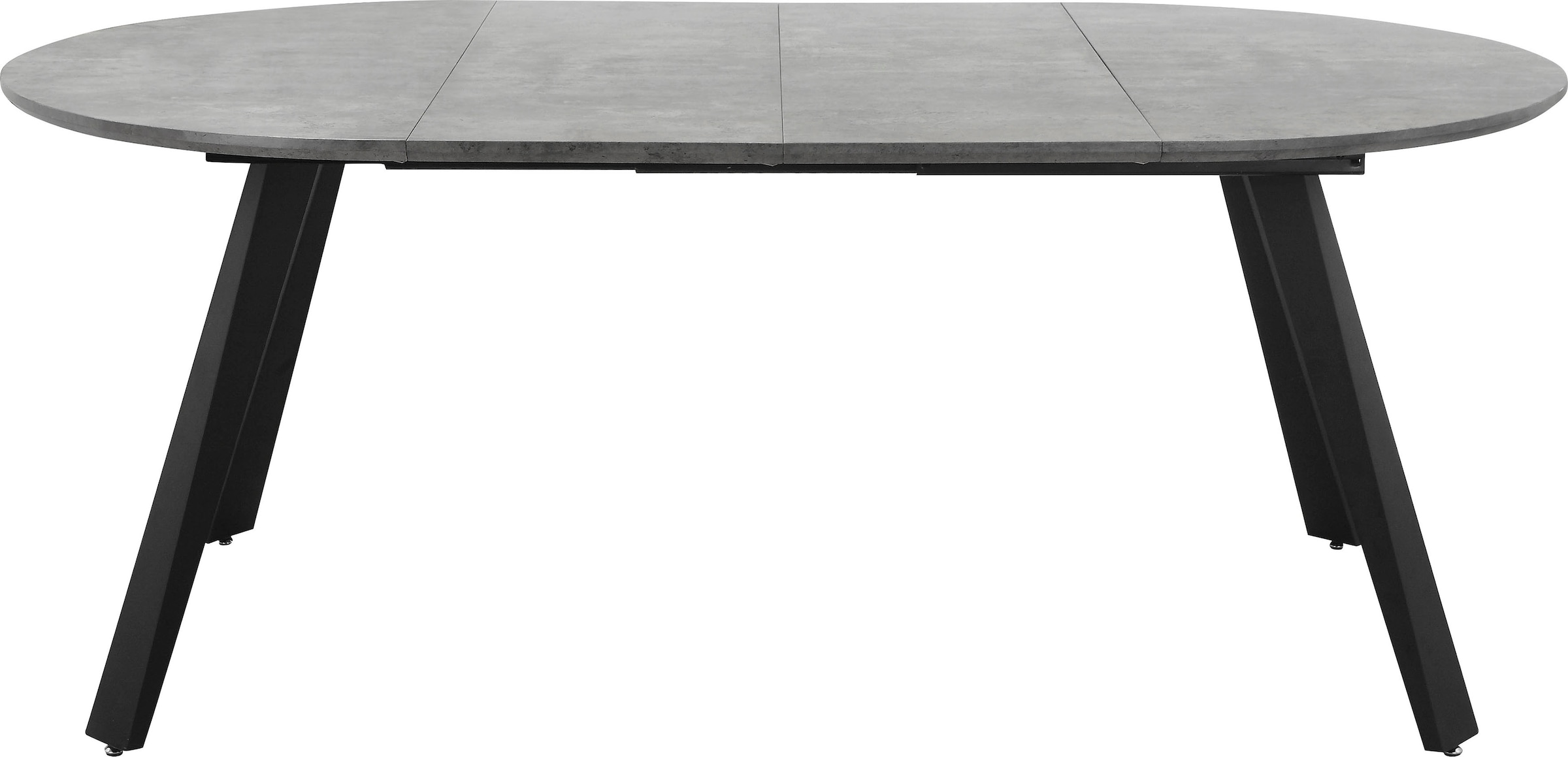 Home affaire Esstisch »Beaufay«, (1 St.), Tischplatte in Beton Optik, Gestell aus Metall schwarz, Höhe 75,5 cm