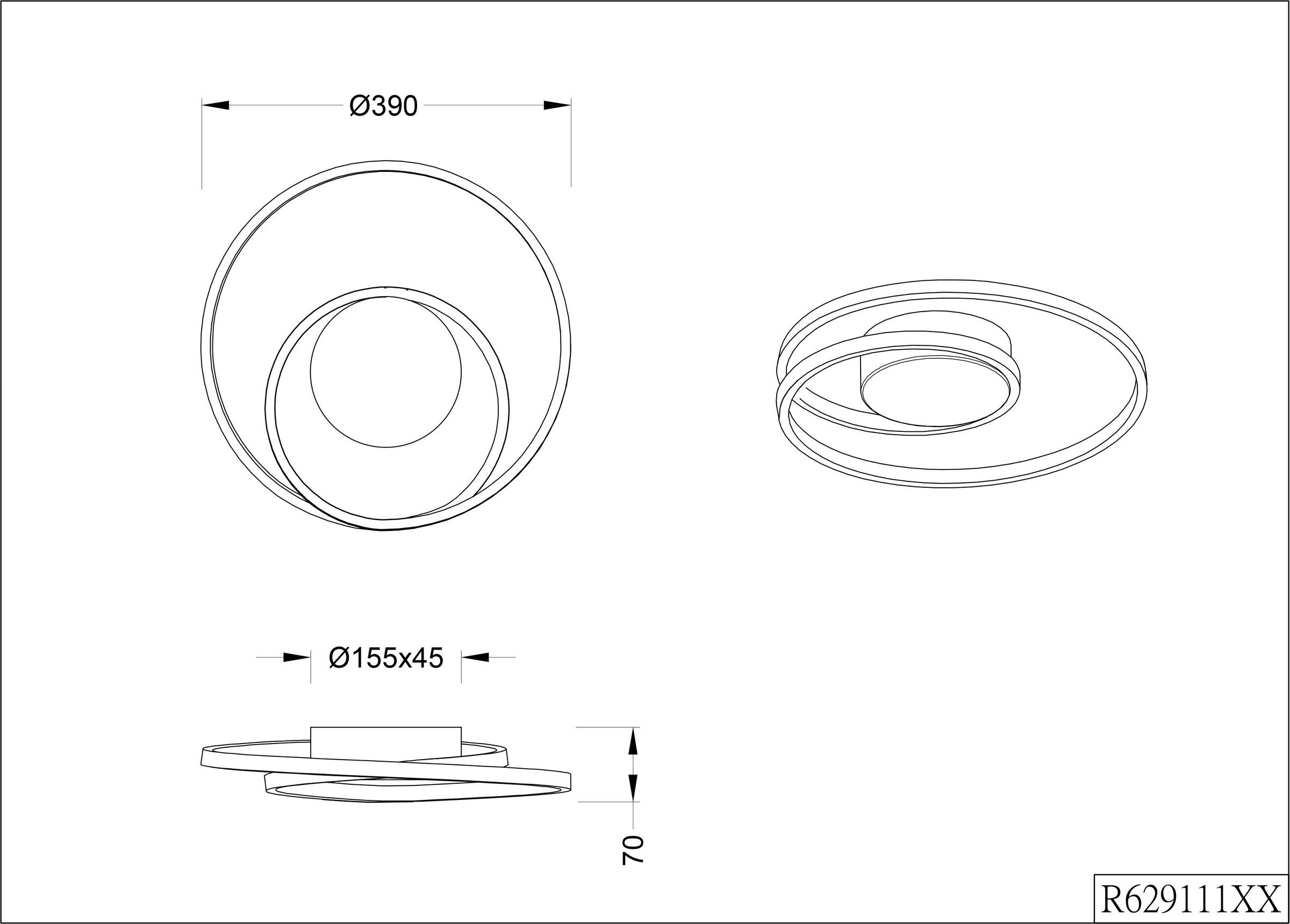 Wandschalter Dimmer, TRIO Switch LED Garantie Deckenleuchte flammig-flammig, (100%/50%/25%), 3 mit Jahren »Zibal«, über Wohnzimmer Leuchten dimmbar online | 1 XXL kaufen