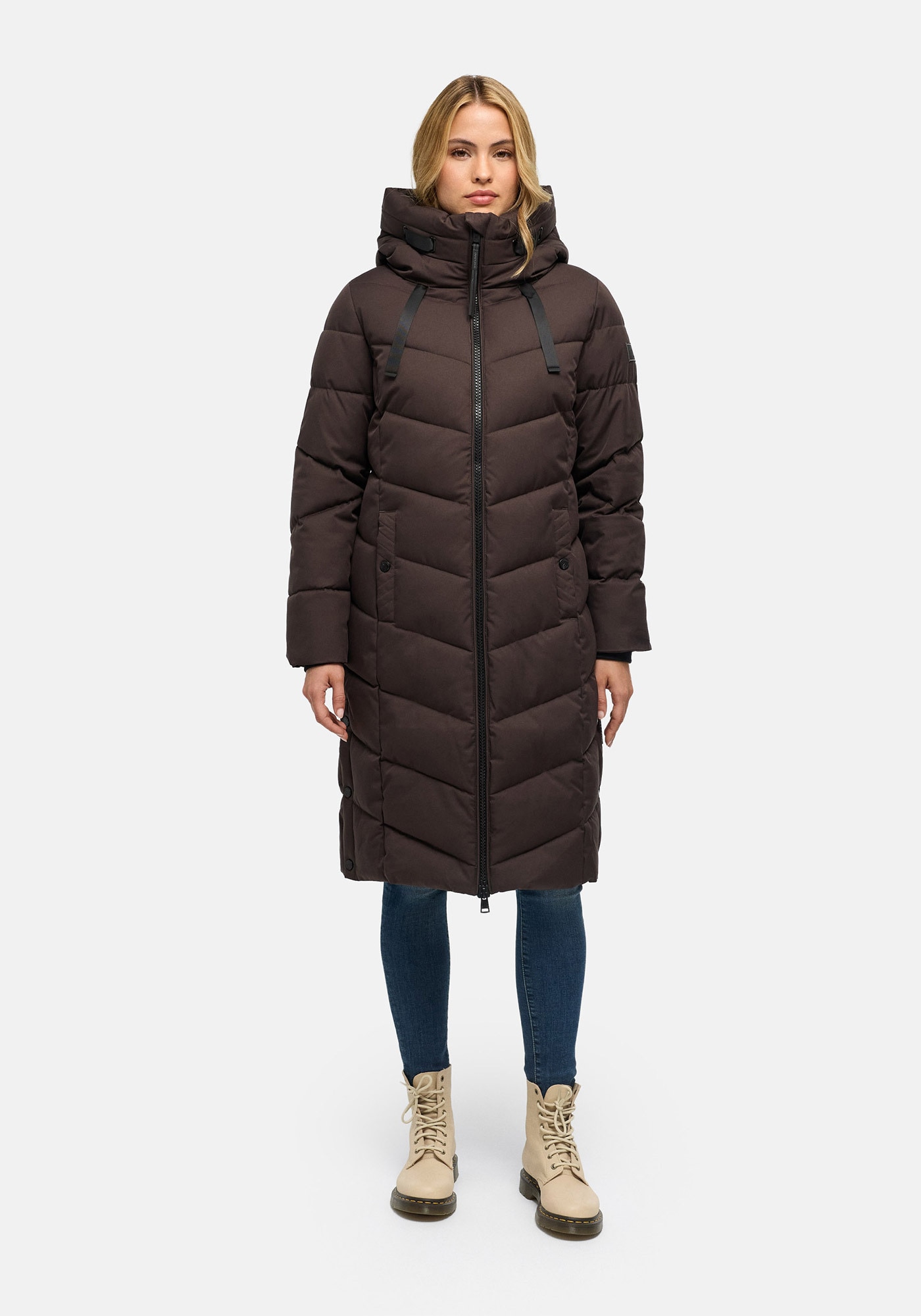 Navahoo Winterjacke »Navahoo Schmatzibaer lange Damen Winter Steppjacke N009«