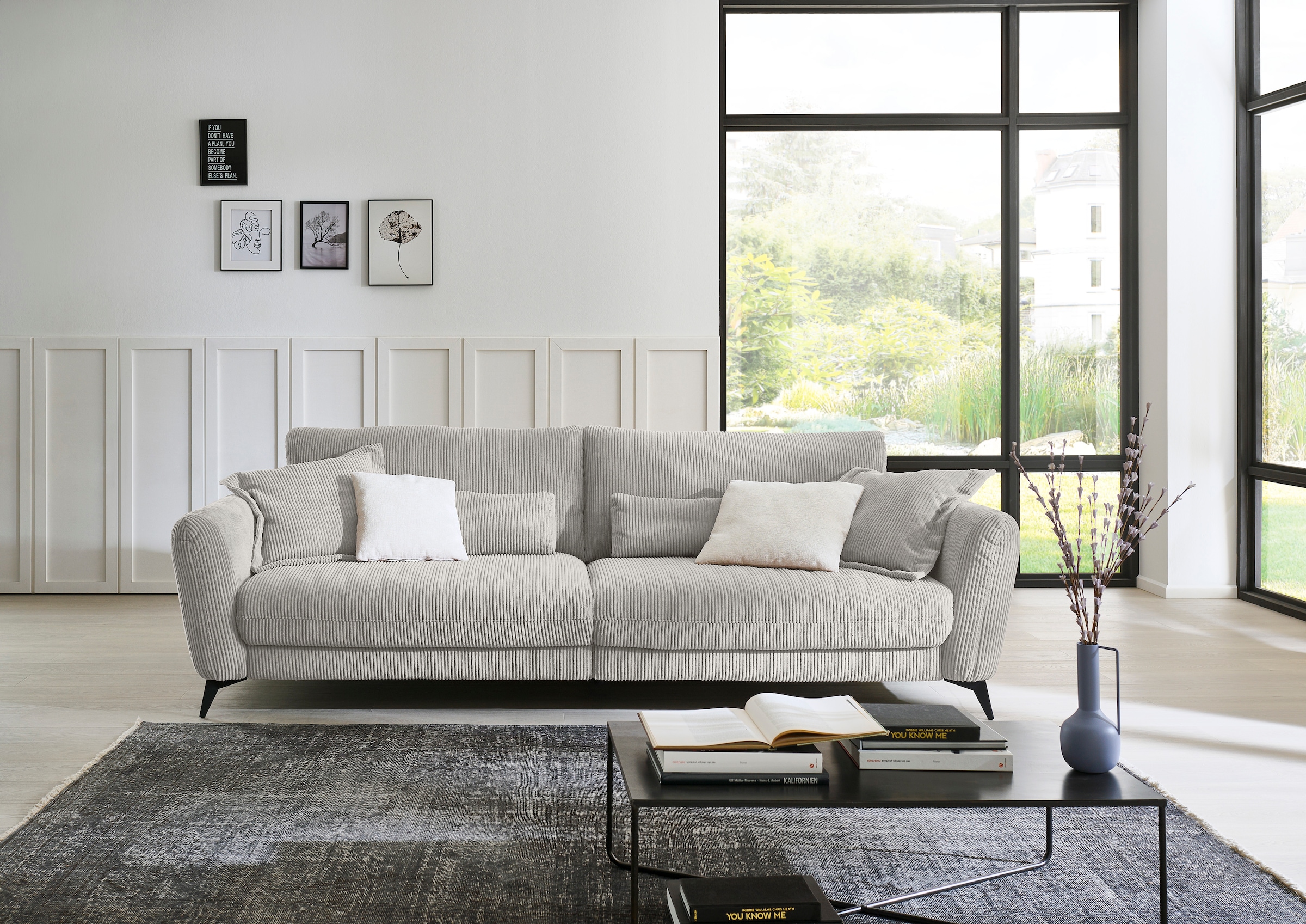 Die PlanBar Big-Sofa »MP-IN23149«, Kaltschaumpolsterung mit SoftSitz, Lose Rückenkissen