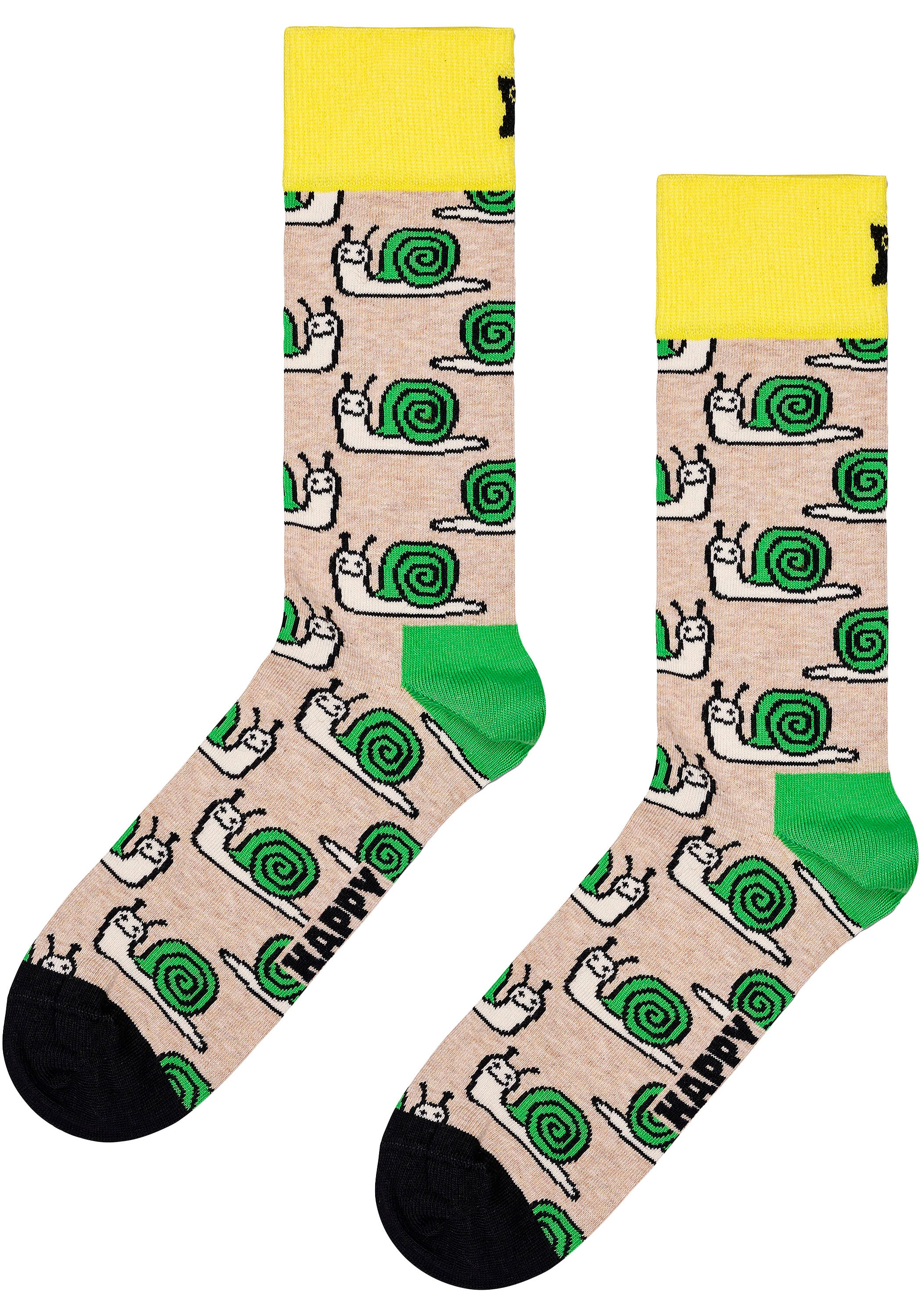 bei & Paar), (2 ♕ Snail Happy Socks Socken, Bee Socks