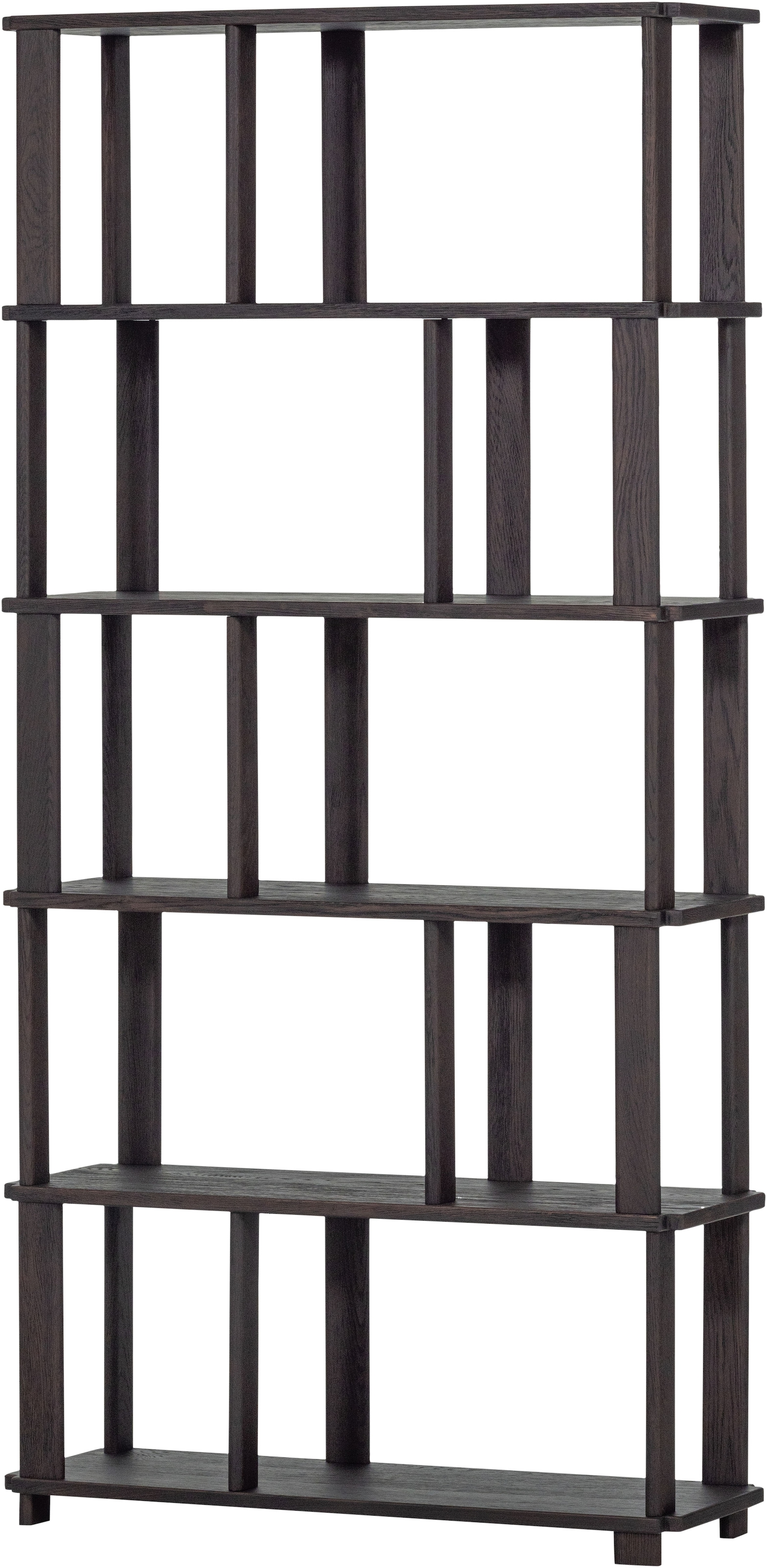 WOOOD Wandregal »Riss Eichenholz mit sichtbare Maserung, B 90 x T 30 x H 186 cm« Tragkraft 10 kg pro Einlegeboden, nachbehandelbar, einfach montierbar