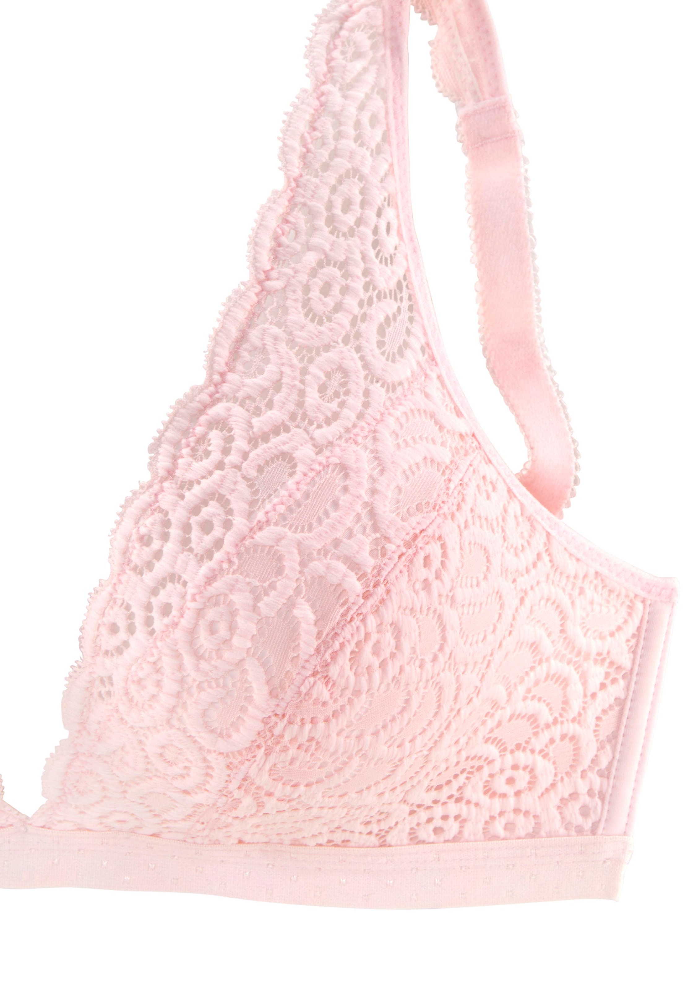 petite fleur Bralette-BH, (Packung, 2 Stück), ohne Bügel aus Spitze, Dessous