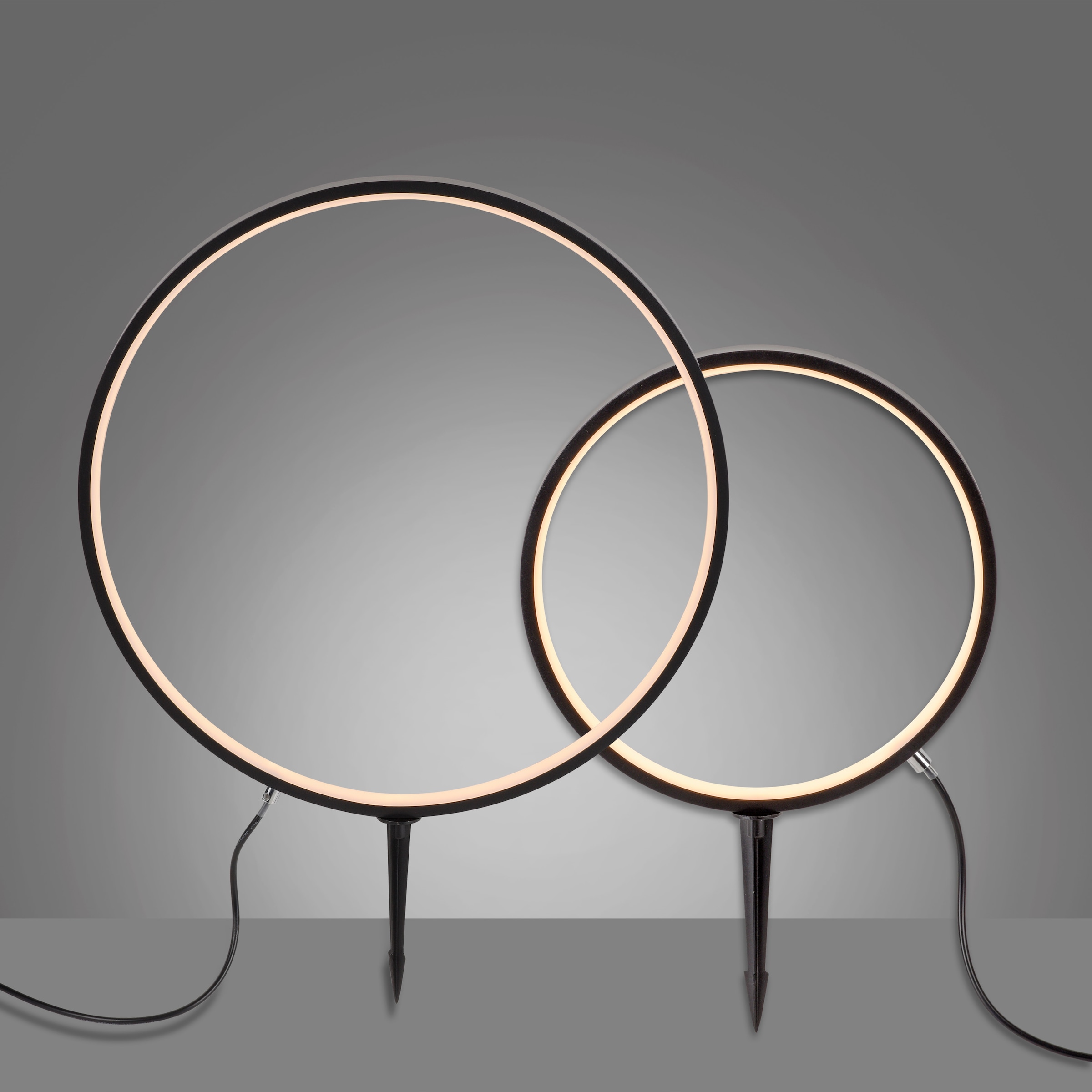 JUST LIGHT Gartenleuchte »ZIRKULU Set« LED-Board 2 Stk. Warmweiß LED l IP65