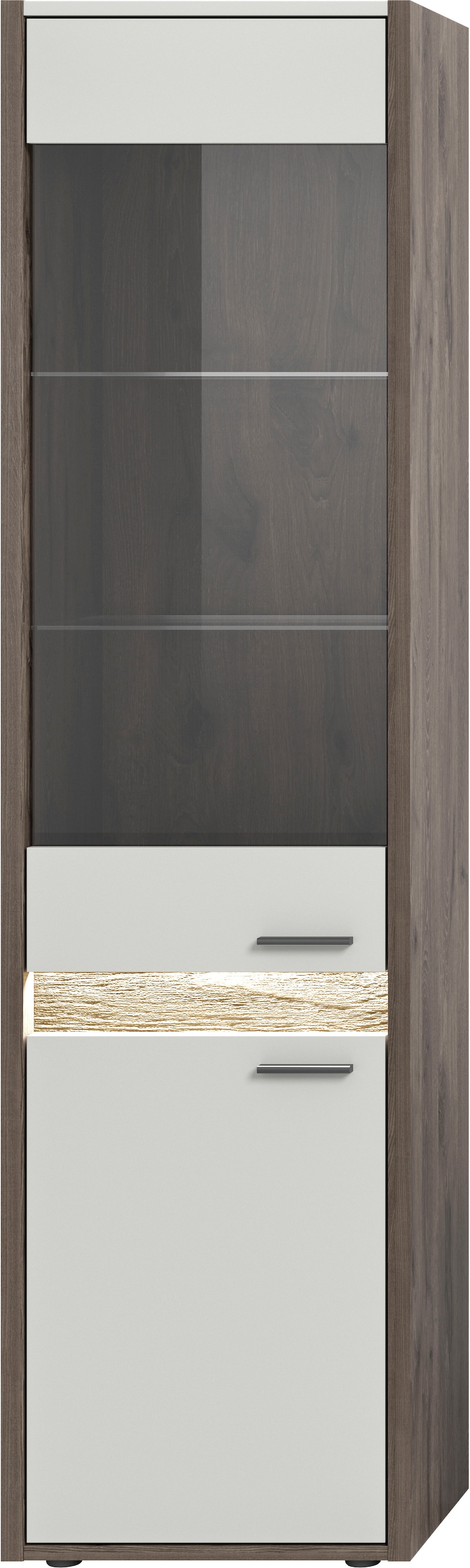 INOSIGN Vitrine »Treviso, Höhe 198 cm, inkl. Frontbeleuchtung, 2 Türen, 2 Glasböden«, 1 Einlegeboden, Standvitrine, Glasvitrine, Vitrinenschränke