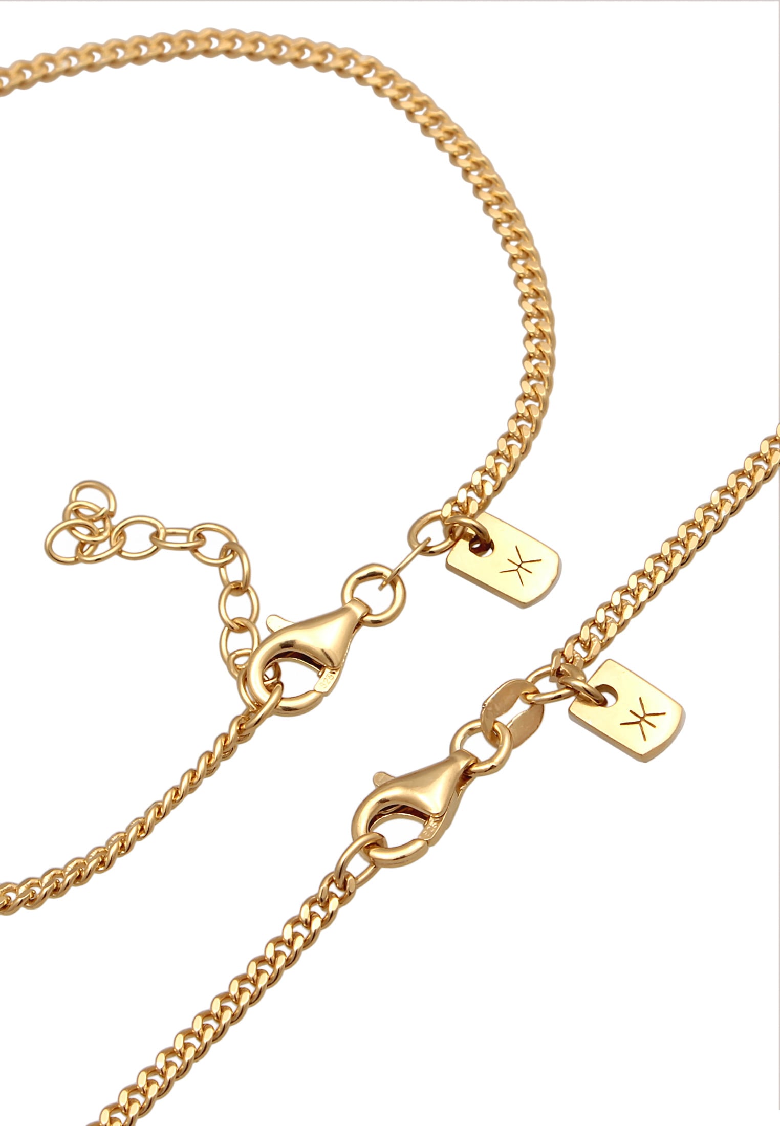 Kuzzoi Ketten und Armband Set »Schmuckset Panzerarmband Kette Basic 925 Silber«