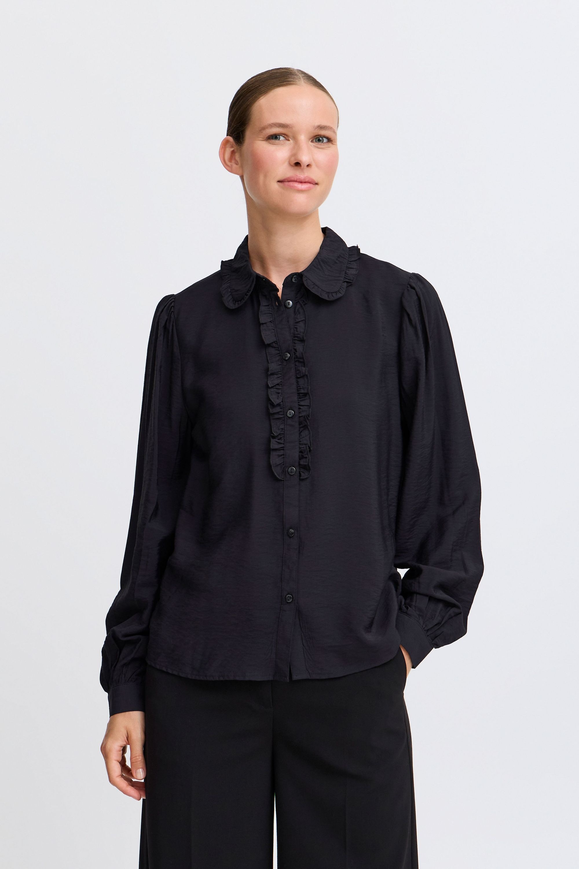 b.young Langarmbluse »Langarmbluse BYIBINE FRILL SHIRT«