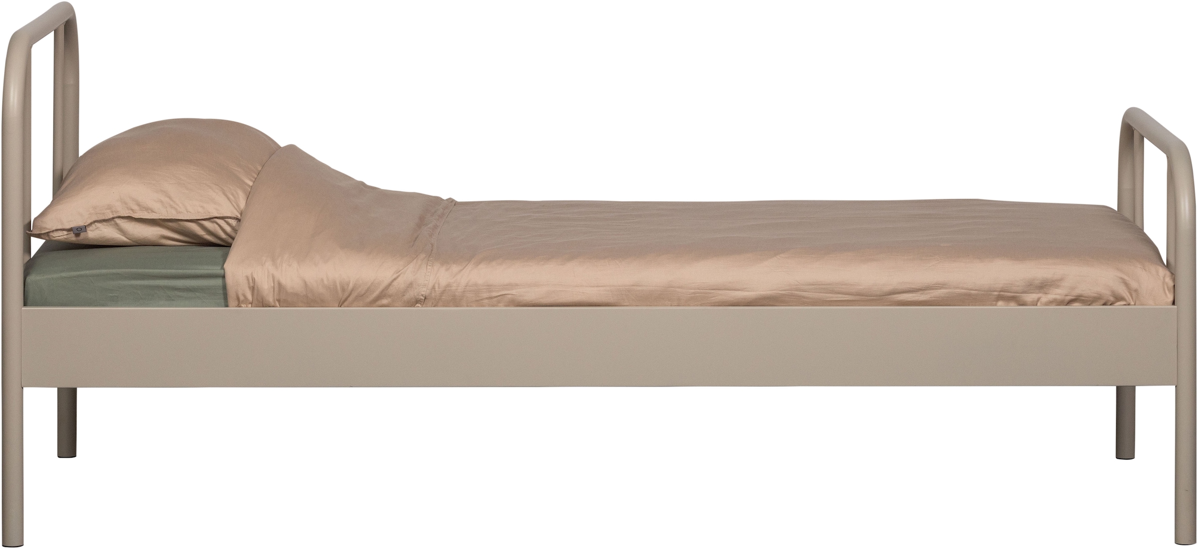 WOOOD Bettgestell »Mata Stahlrahmen pulverbeschichtet, H 90 x B 208 x T 95 cm« Matratzenmaß 90x200 cm, einfach zu montierbar, Pfleiglicht