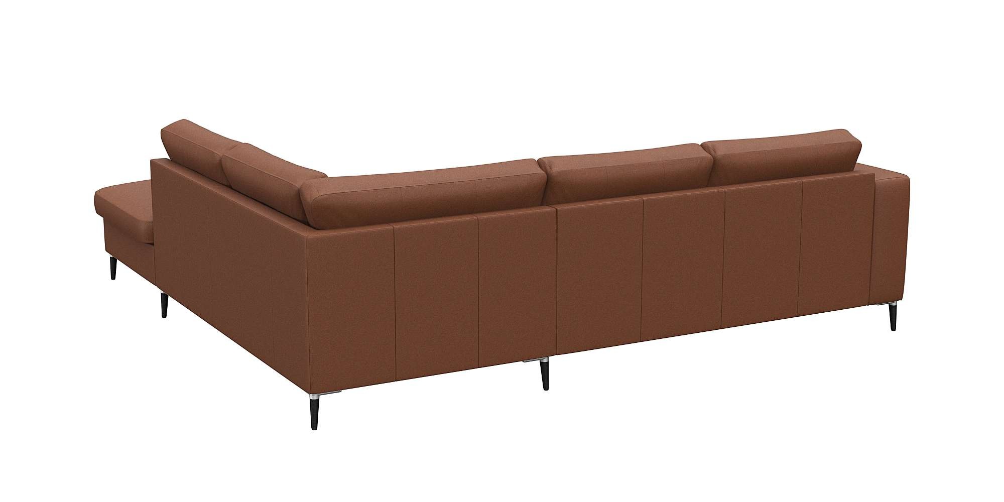 FLEXLUX Ecksofa »Fiore, bequem und komfortabel, zeitlos, OTTOs Choice, L-Form«, breite Armlehnen, Füße Alu/schwarz, B/T 241/225 cm, Kaltschaum im Sitz