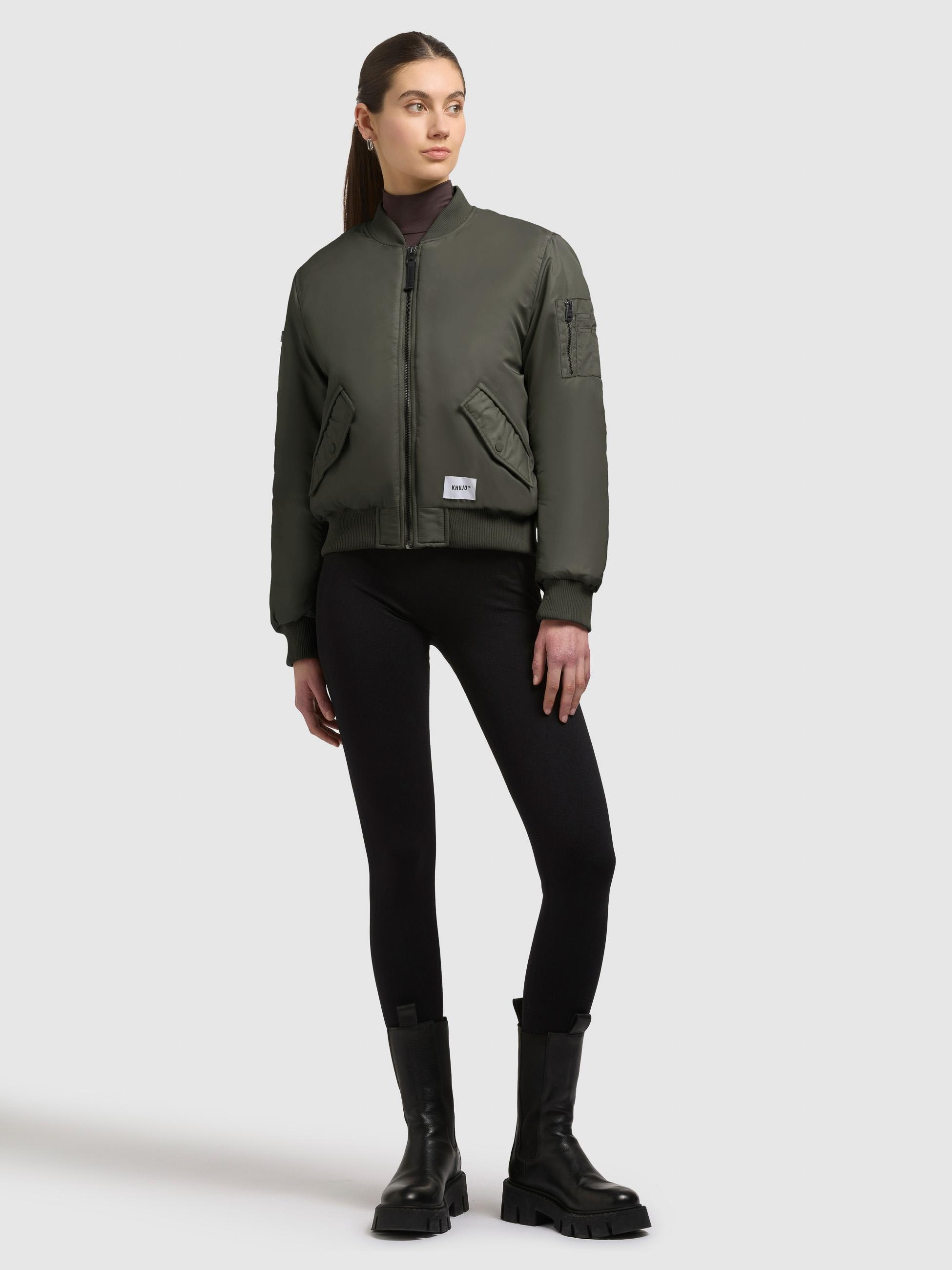khujo Bomberjacke »Bomberjacke Kasia« ohne Kapuze Modische kurze Damen Winterjacke
