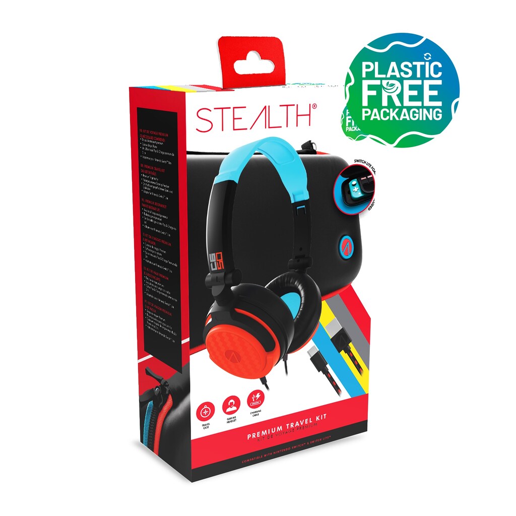Stealth Zubehör Nintendo »Switch Premium Travel Kit (C6-50 Headset, Tasche, 2m USB-C Kabel)«