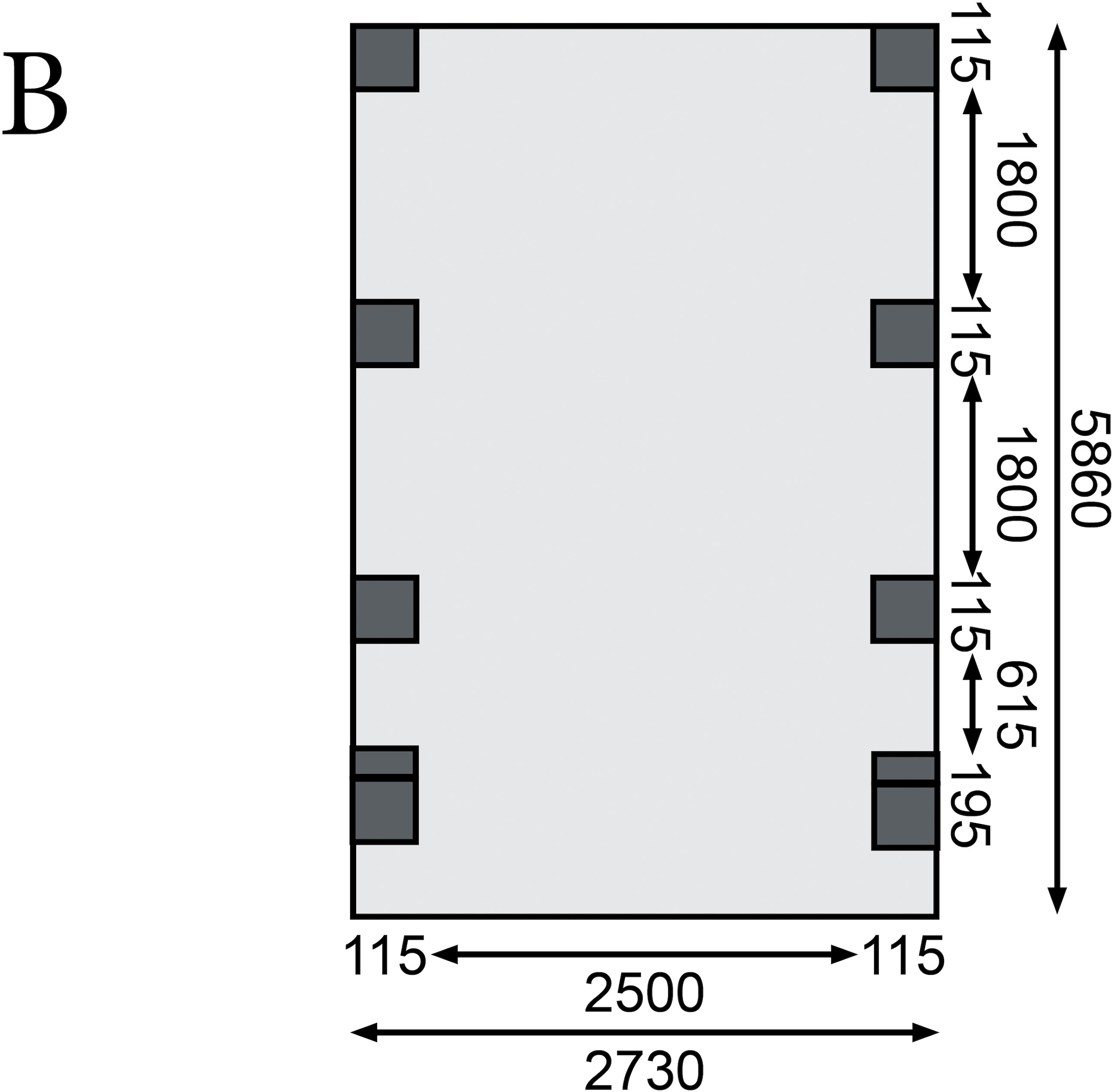 Karibu Einzelcarport »»Classic 2 SET« PVC-Dach Variante C, mit zwei Einfahrtsbogen« Massivholz 250 cm KDI aus Masivholz