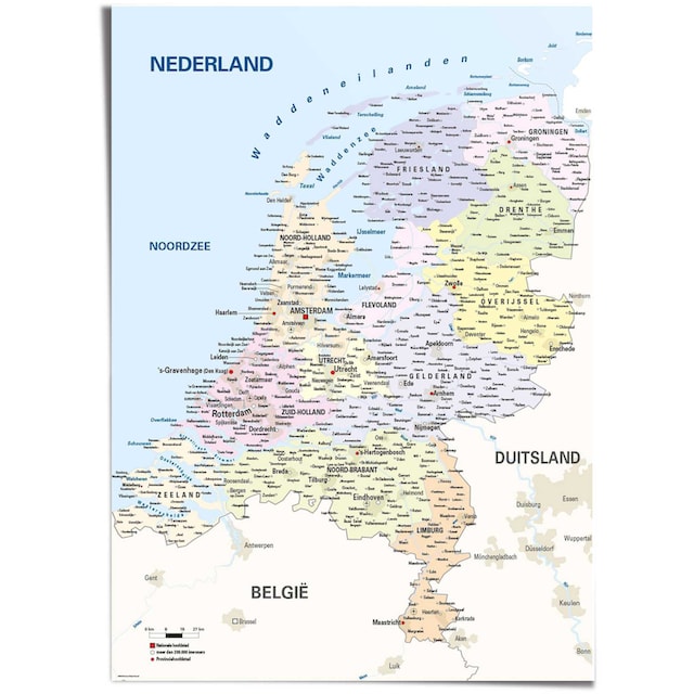 Reinders! Poster »Schulkarte Niederlande« auf Rechnung kaufen