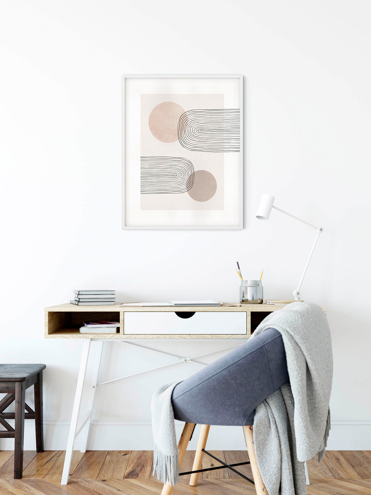 Komar Wandbild »Line Art Rainbow«, (1 St.), Deutsches Premium-Poster Fotopapier mit seidenmatter Oberfläche und hoher Lichtbeständigkeit. Für fotorealistische Drucke mit gestochen scharfen Details und hervorragender Farbbrillanz.