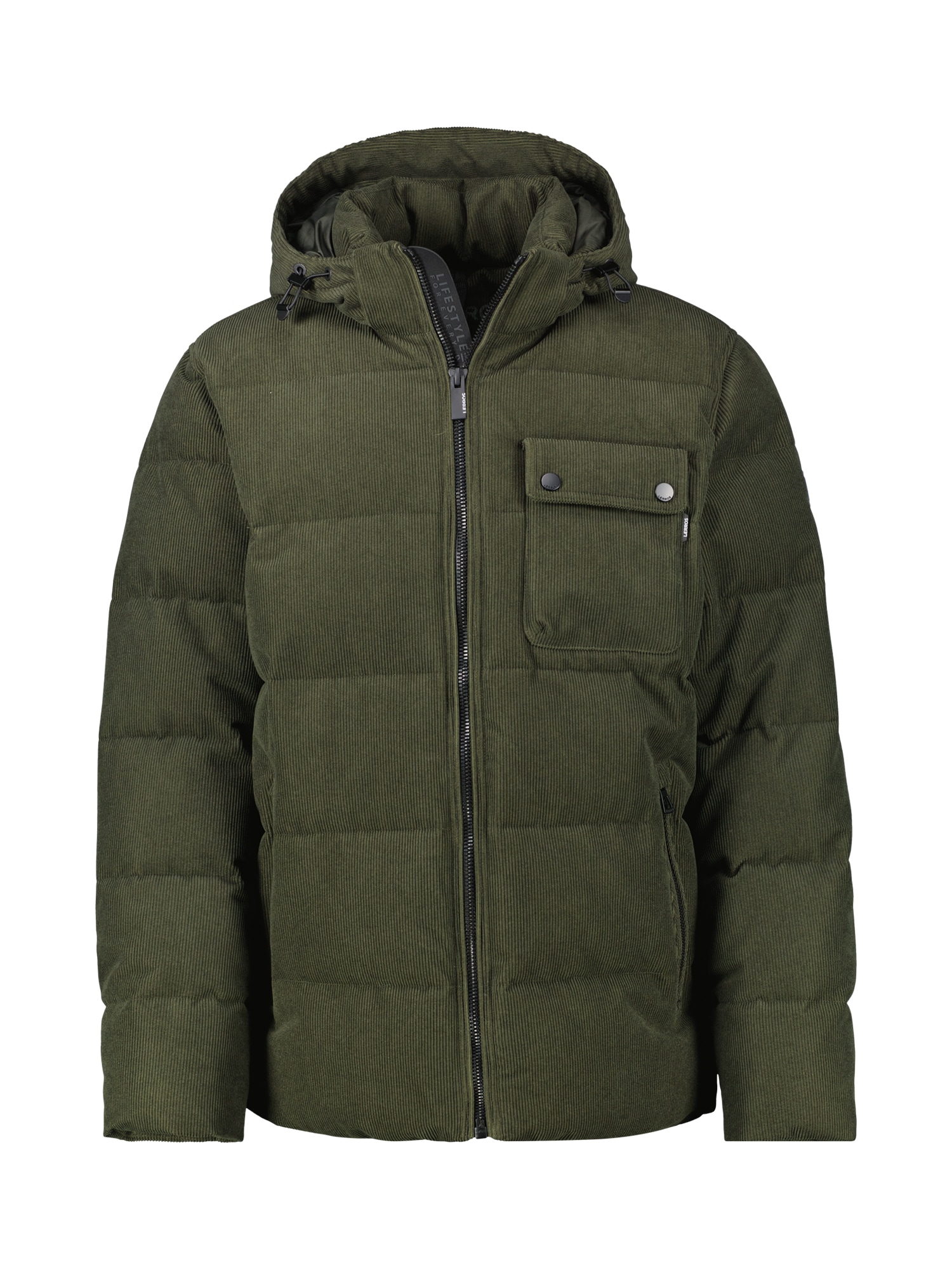LERROS Winterjacke »LERROS Herren Steppjacke in funktionaler Cord-Optik« mit Kapuze Wasser- und windabweisend, atmungsaktiv