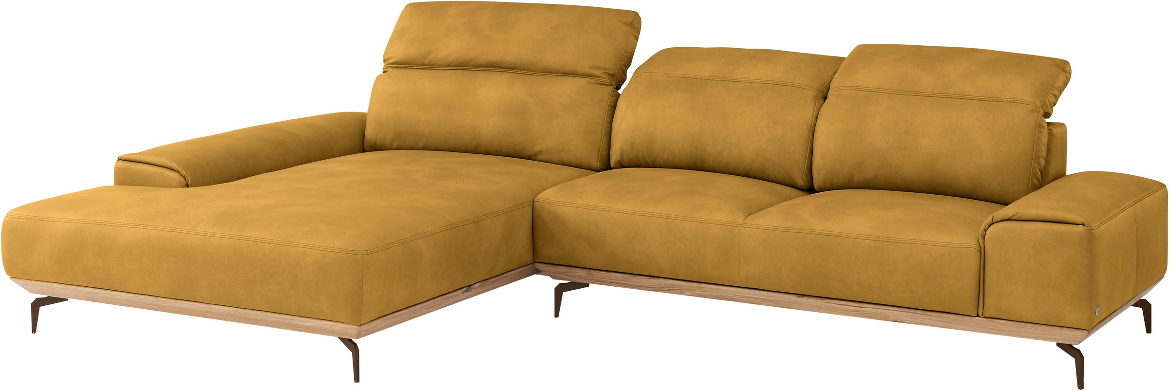 Musterring Wohnlandschaft »MR 2490«, Bronze-Fuß, Sitzhöhe 48cm, wahlweise mit Funktionen, Maße 342 x 207 cm