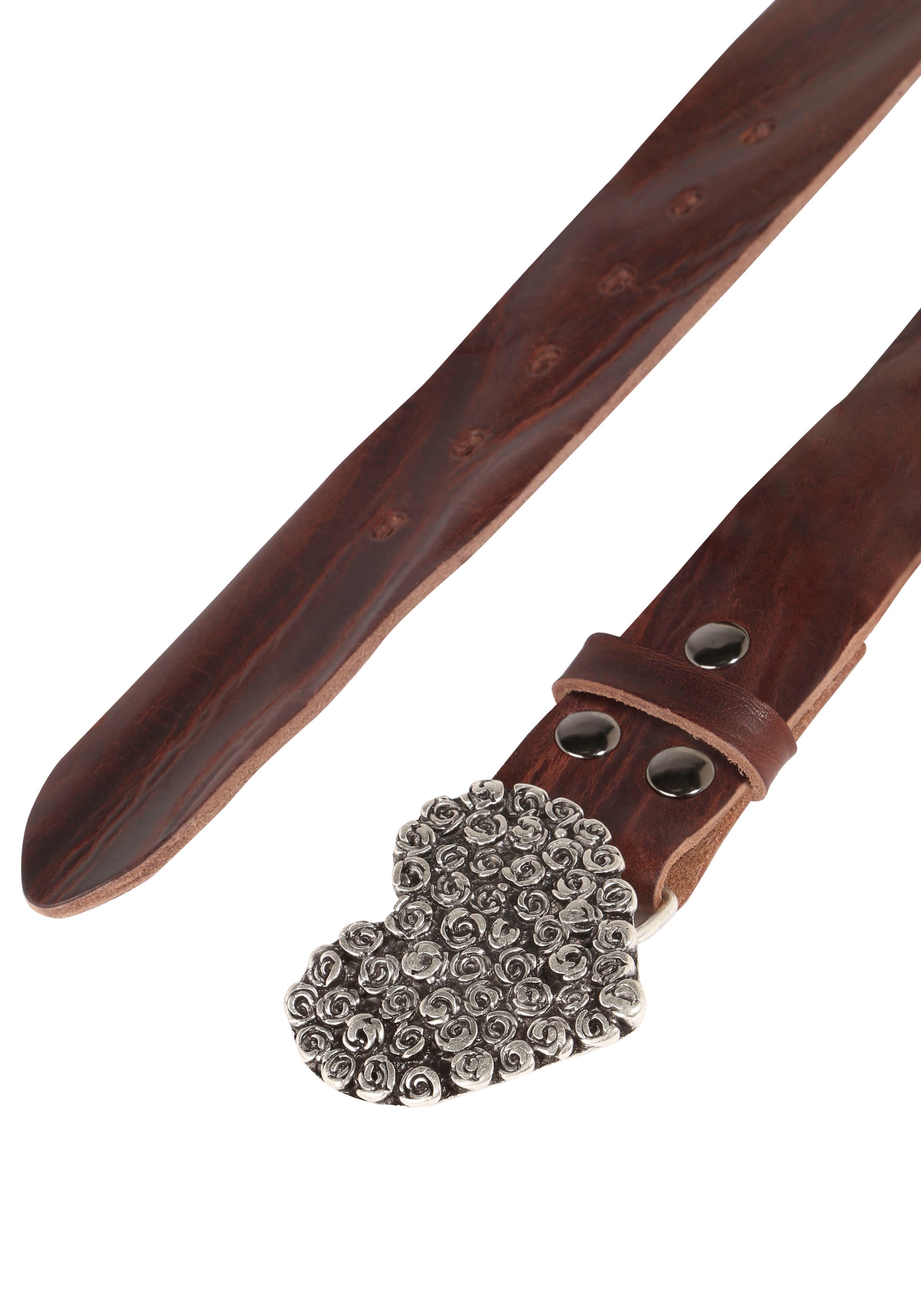 Rettungsring Gürtel Ledergürtel mit austauschbarer Schließe »Felswand Rosenherz Komplett«