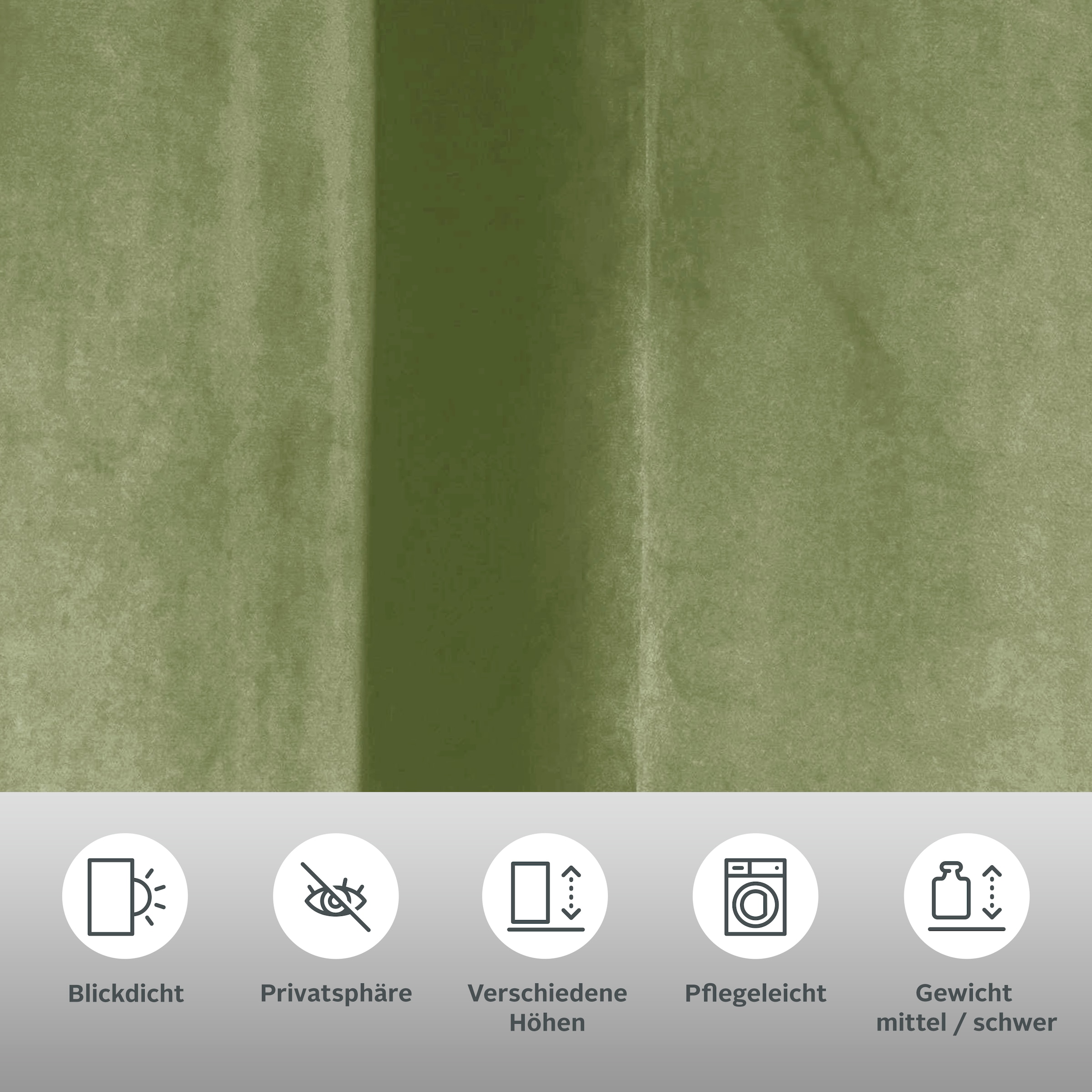 LeGer Home by Lena Gercke Vorhang »Samt Ladina« Ösen 1 Stk. tlg. blickdichter Vorhang, Samt Vorhang
