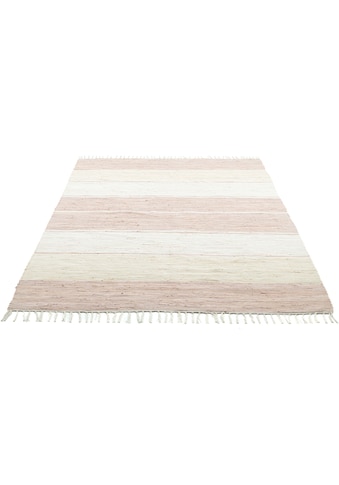 THEKO Teppich »Stripe Cotton«, rechteckig, 5 mm Höhe, Flachgewebe, gestreift, reine... kaufen