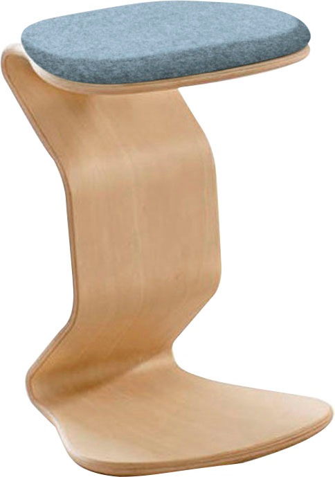 Mayer Sitzmöbel, Sitzhocker »1116« 1 Stk. tlg. NEST NATURE Hocker medium mit flachem Kokos-Sitzpolster 1116, Hellblau, 100% reine Schurwolle, B/H/T: 