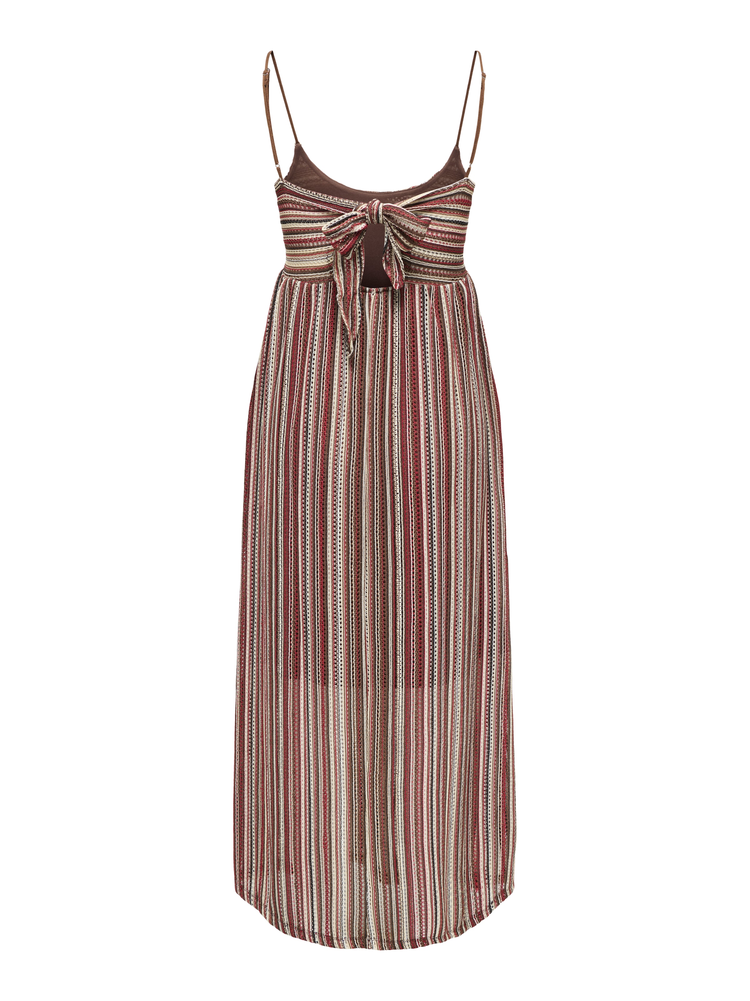 ONLY Spaghettikleid »ONLSANDY LONG DRESS JRS« Materialmix, regular fit, V-Ausschnitt