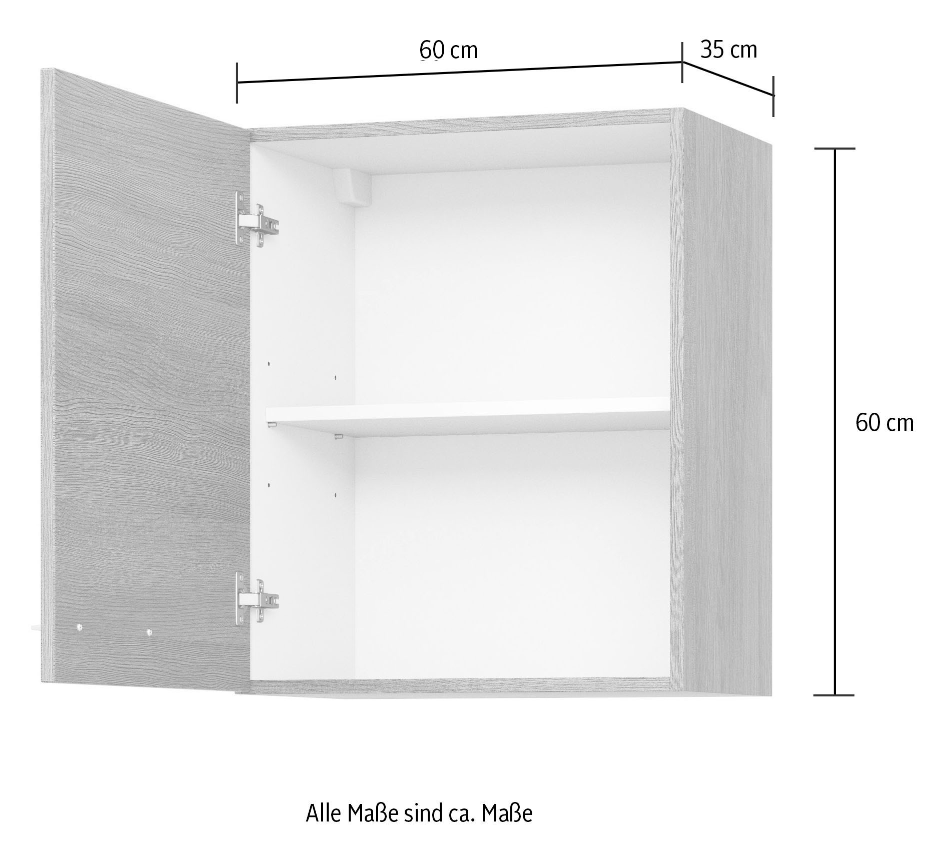 KOCHSTATION Hängeschrank »KS-Trea O60-60«, inklusive Einlegeboden, Breite 60 cm, Höhe 60 cm
