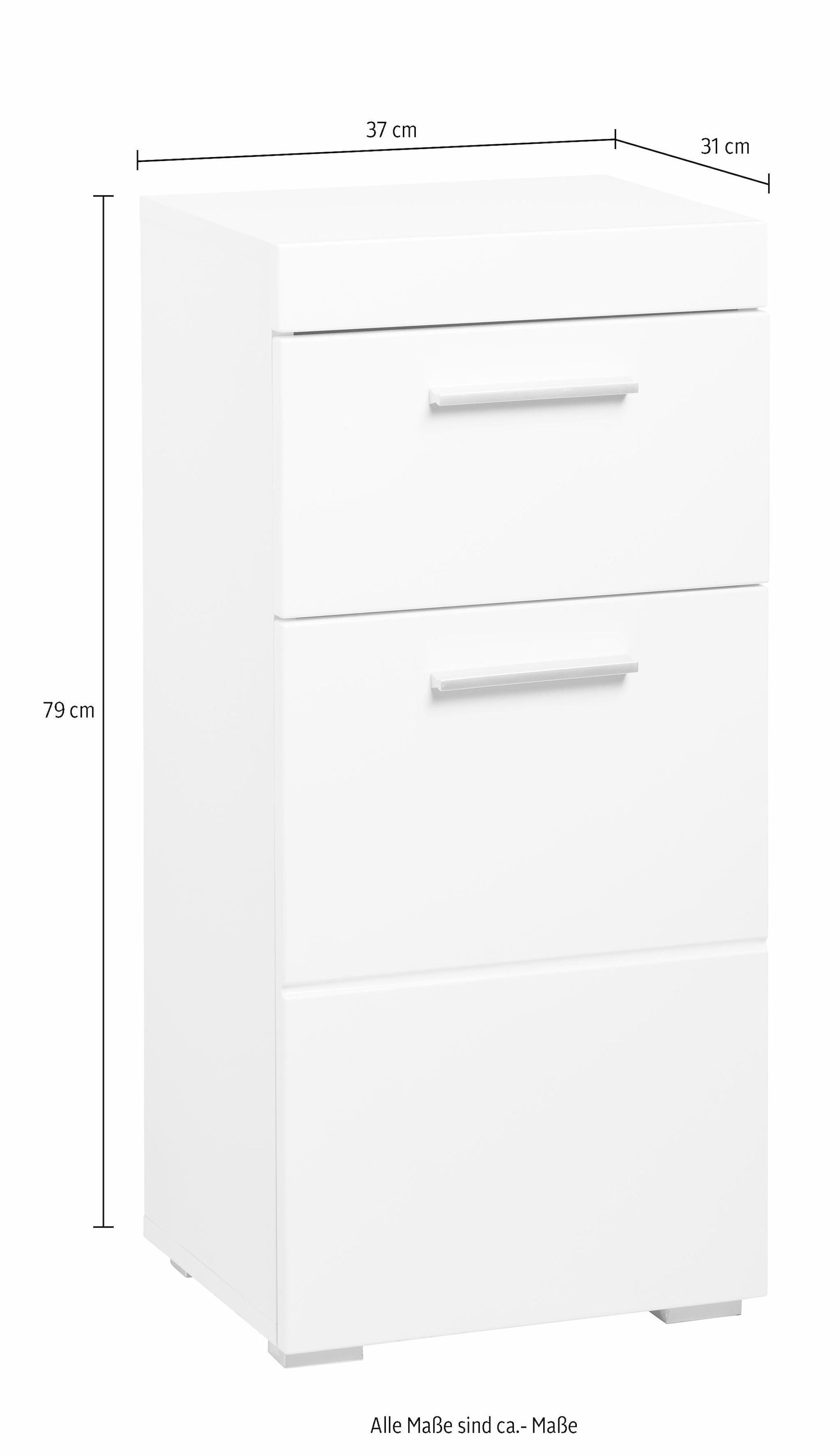 INOSIGN Unterschrank »Avena«, Badezimmerkommode mit 1 Schublade und 1 Tür - Maße (B/T/H) 37/31/79 cm