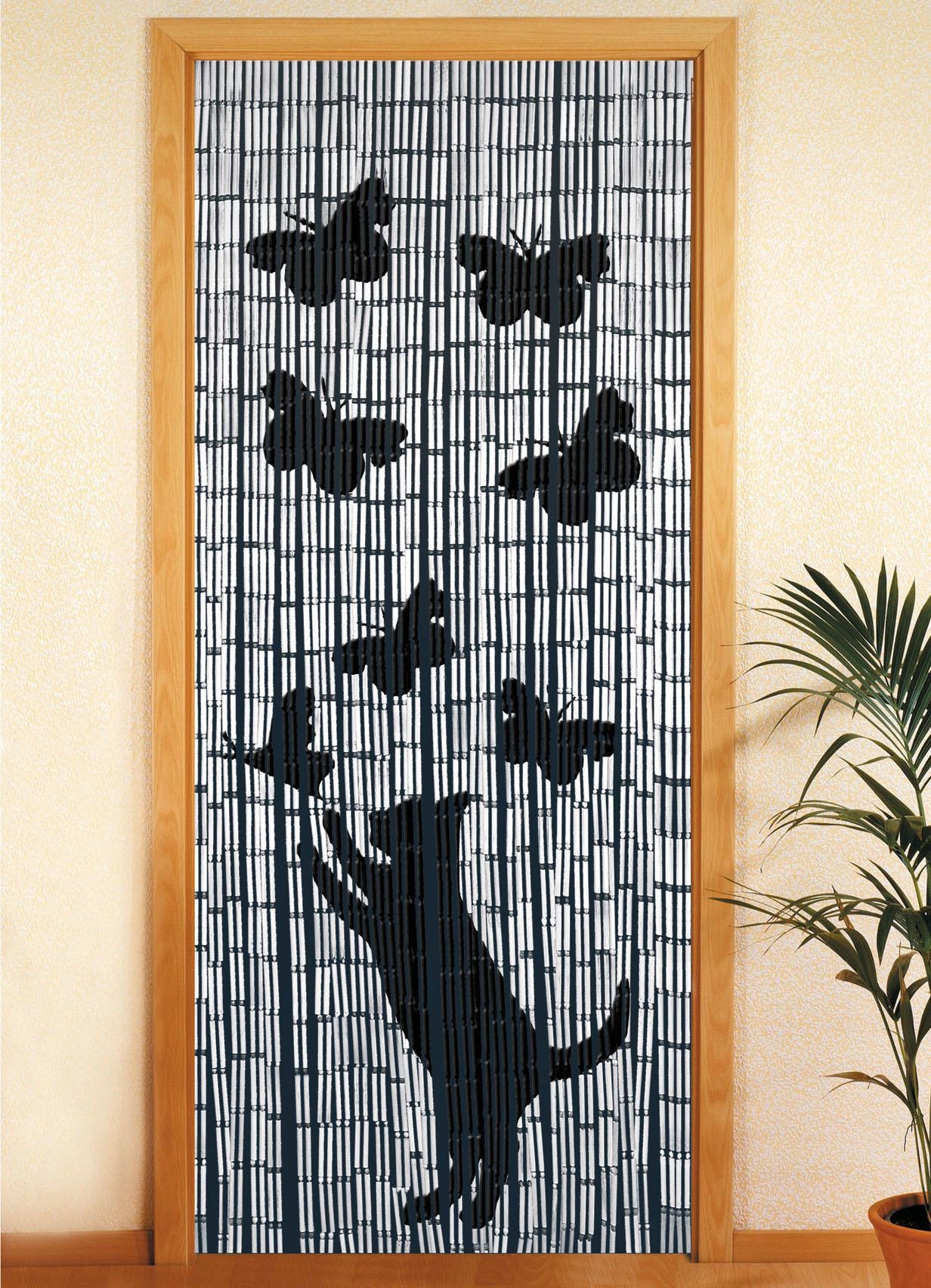 »Katze&Schmetterling«, (1 WENKO Türvorhang St.), handgearbeitet
