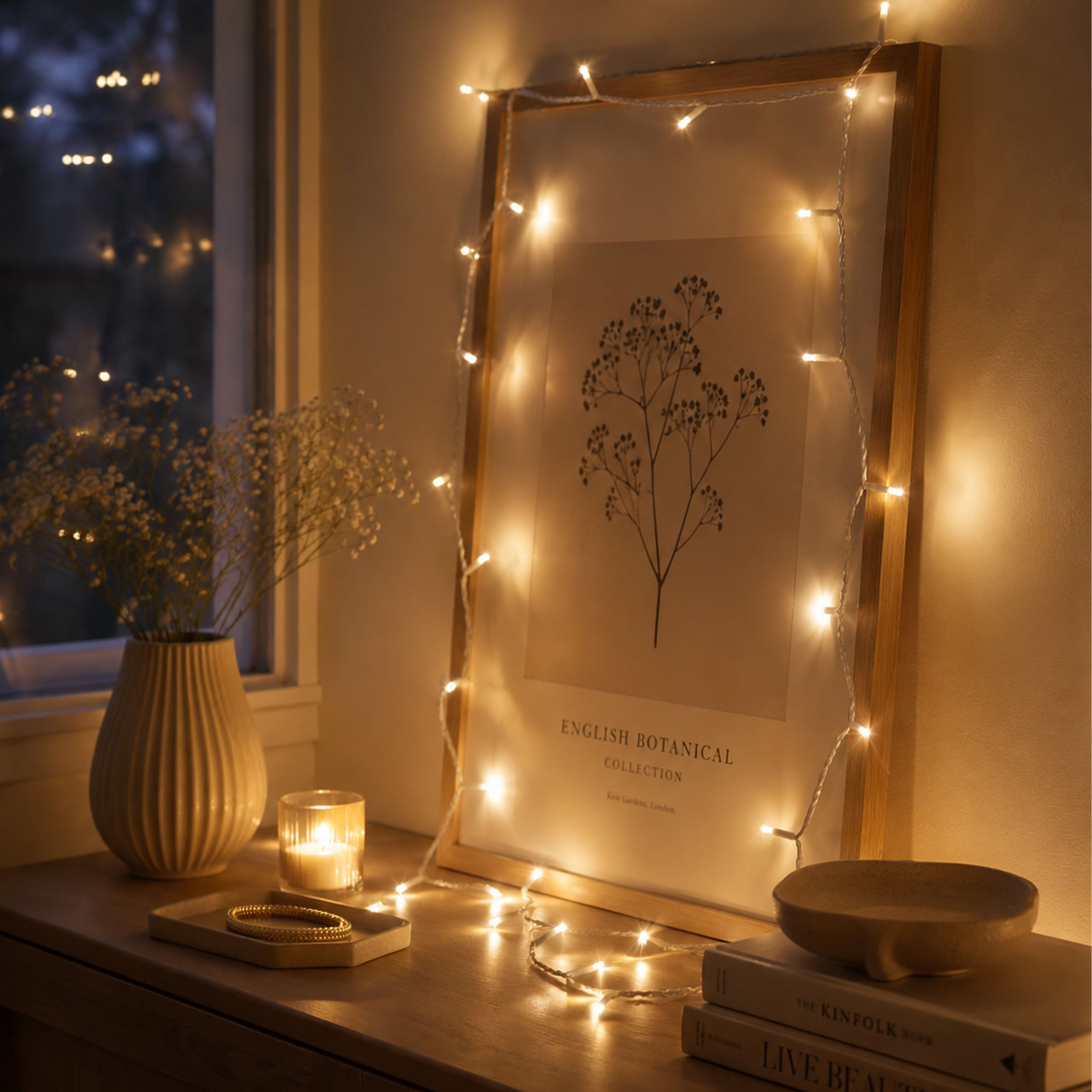 OTTO home LED-Lichterkette »in 3/6/12/18 u. 24 m Länge, warmweiß, Timer, Indoor, Outdoor, Garten« 6/18h Timer, schwarz o. weiß, 5m Zuleitung,  innen, außen, Balkon