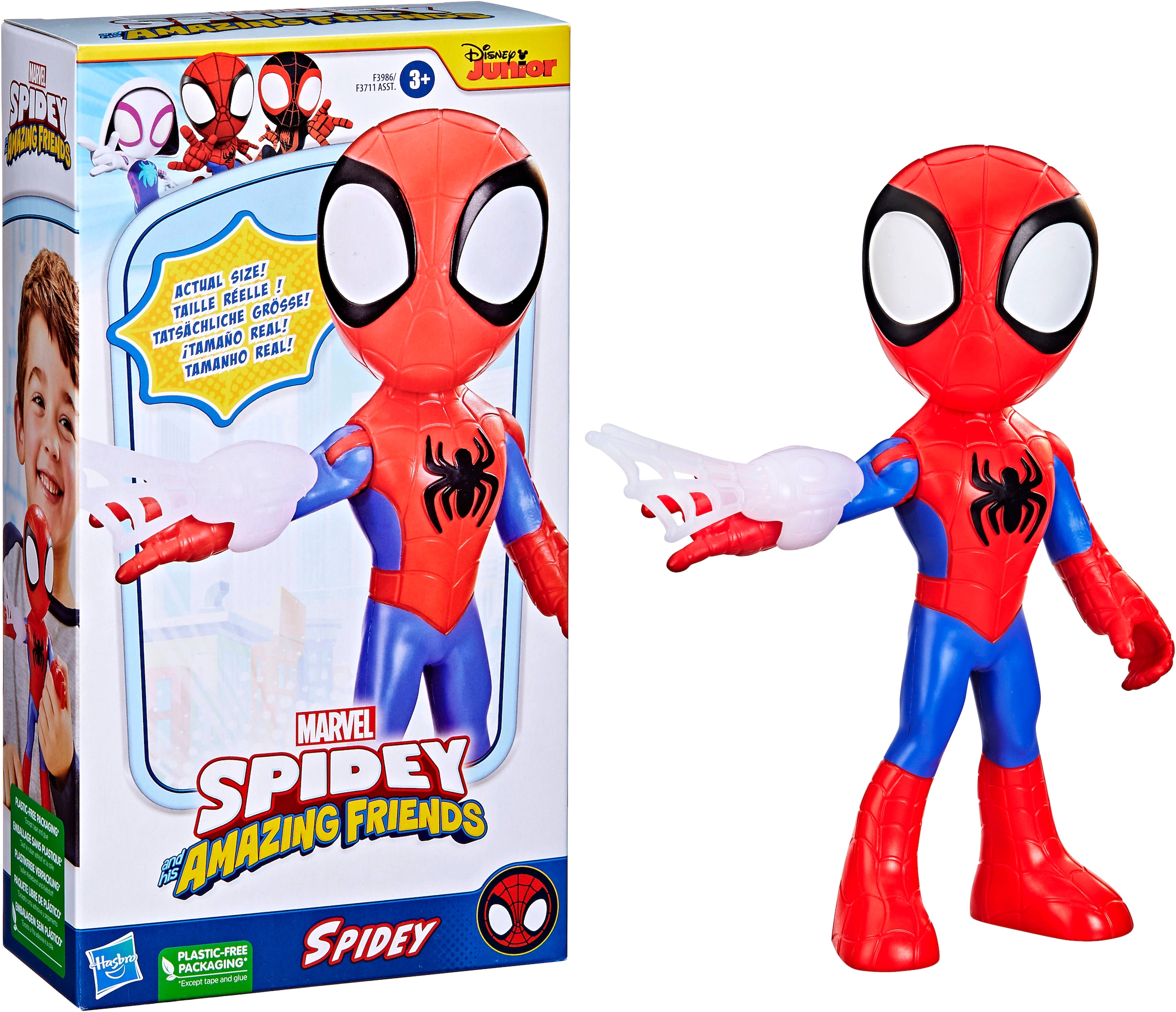 Hasbro Actionfigur »Marvel Spidey and His Amazing Friends, supergroße Spidey Action-Figur«