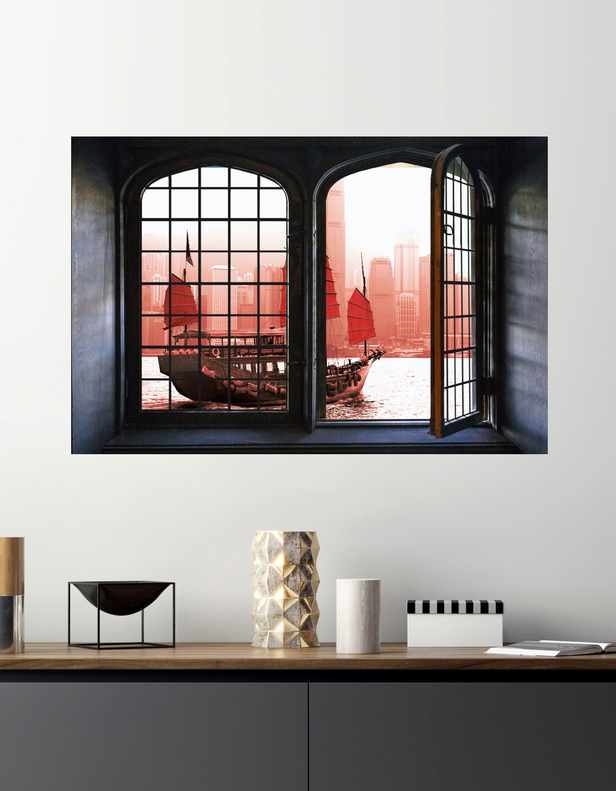 queence Wandsticker »Wikinger«, Wandsticker, Wandbild, selbstklebend, 3D, Fenster