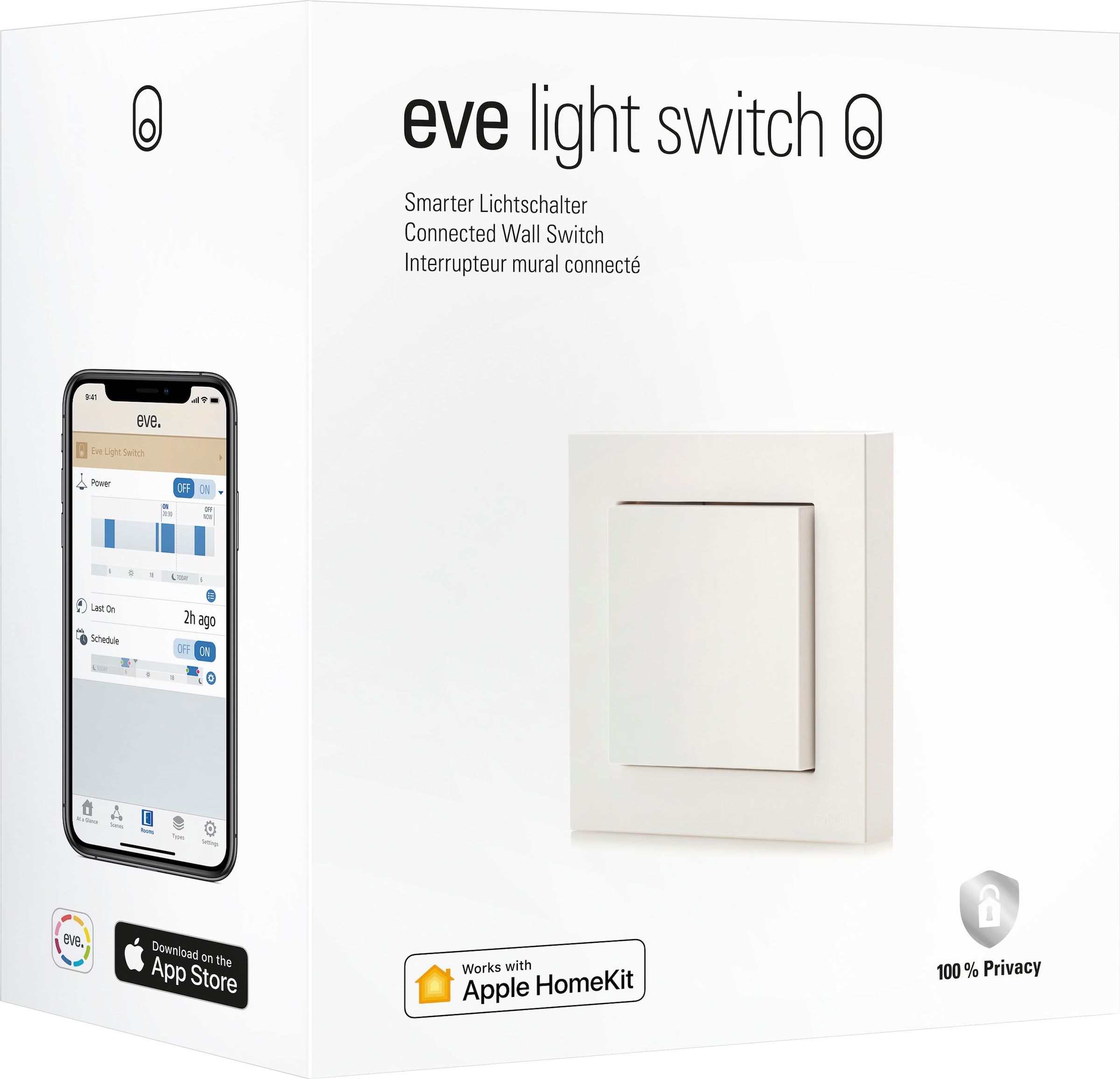 EVE Schalter »Light Switch (HomeKit) 2er Pack« Packung, 2 Stk. tlg.