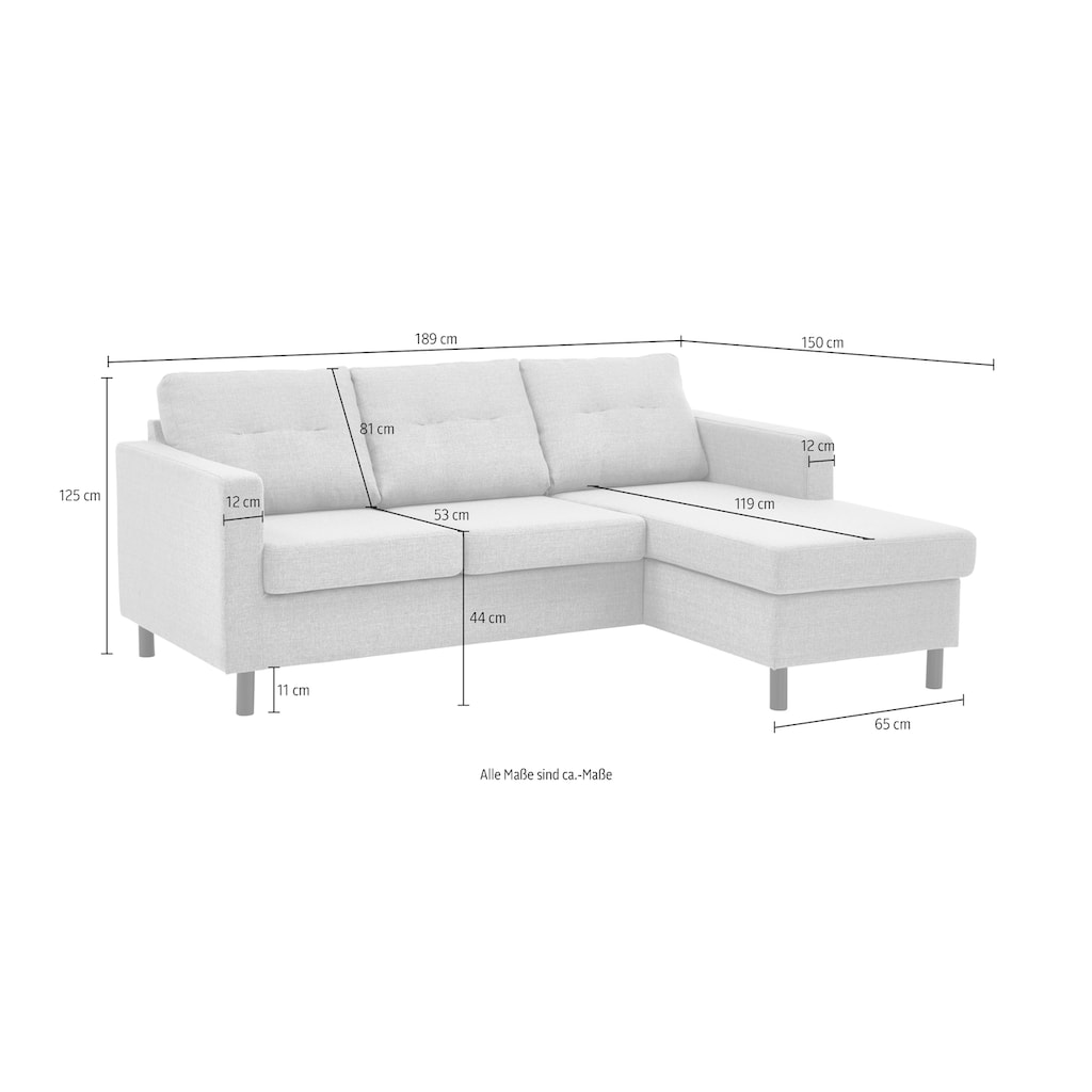 ATLANTIC home collection Ecksofa »Tea«