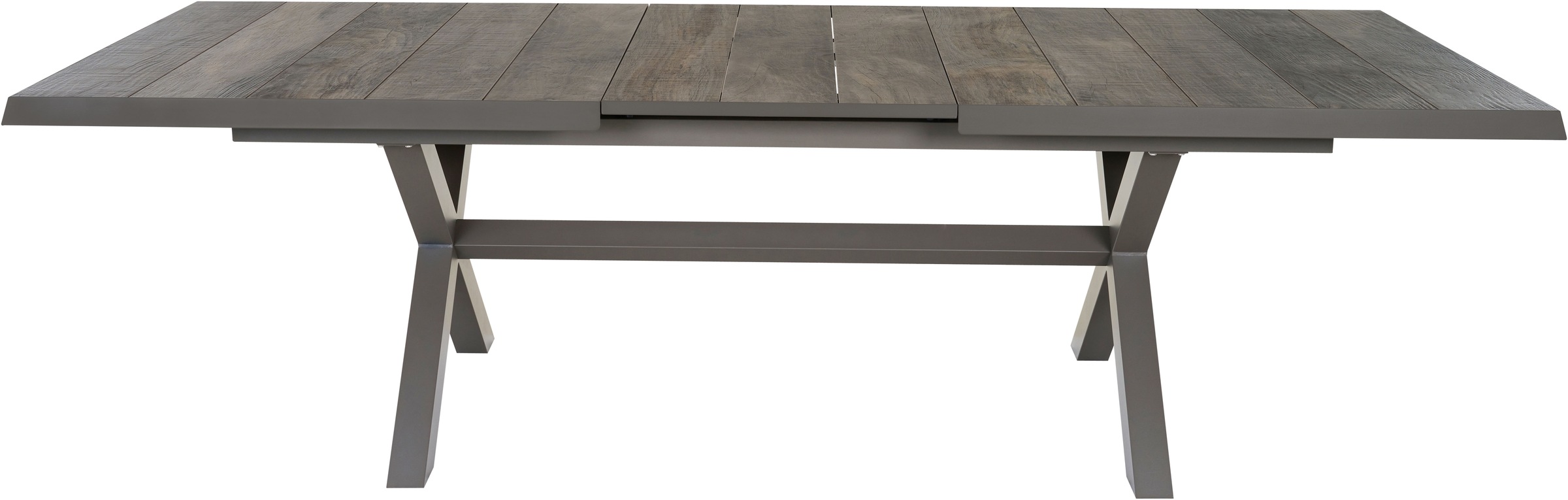Siena Garden Gartentisch »»Sincro« Ausziehtisch 200-260x100cm mit Keramikleisten« einfacher Synchronauszug