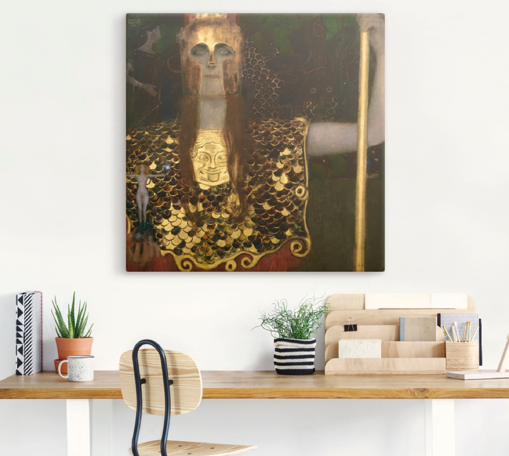 Artland Leinwandbild »Pallas Athene« Götter 1 Stk. tlg. auf Holzrahmen gespannt