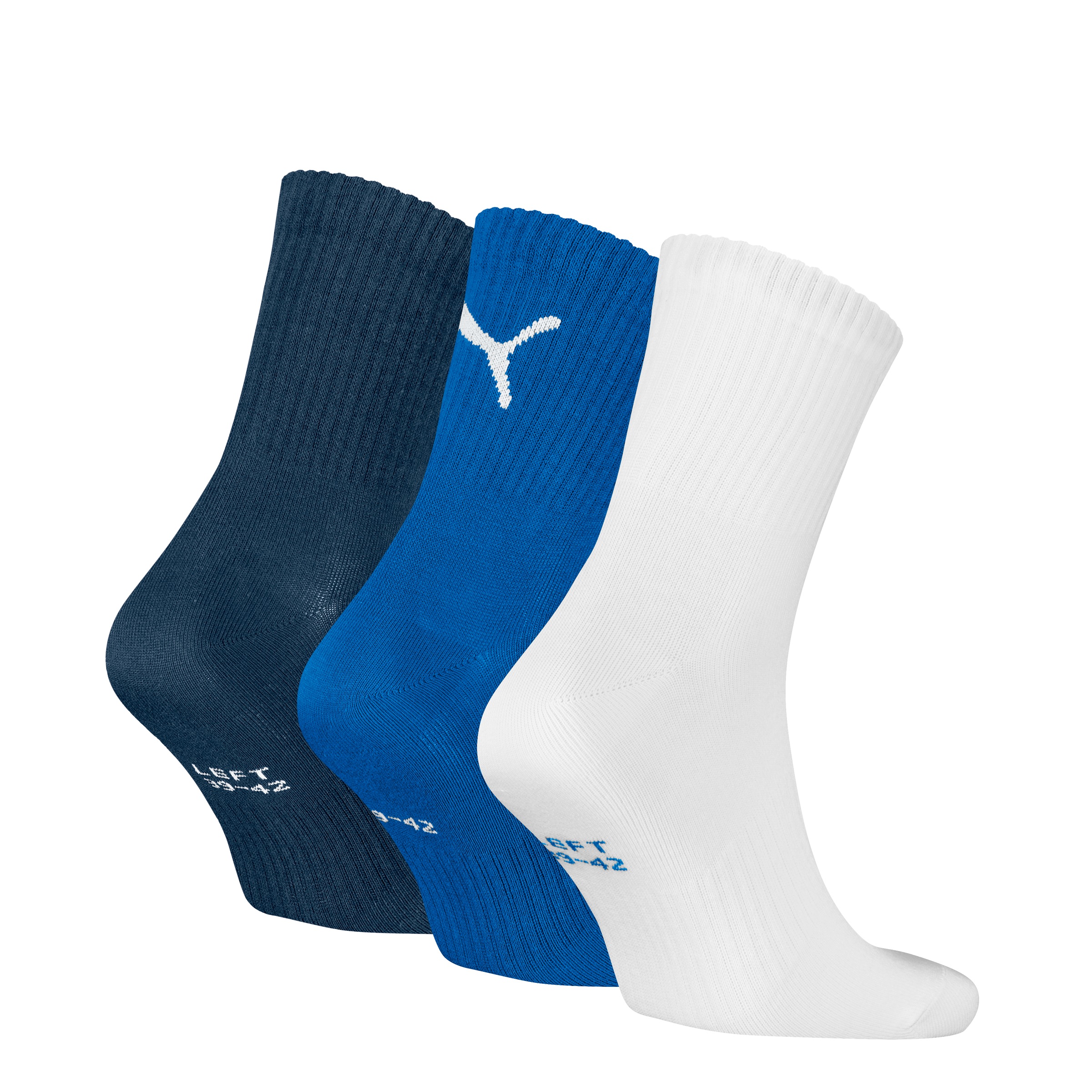 PUMA Socken, (3 Paar, 3er Pack), mit mehreren Logos