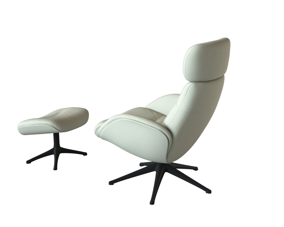 FLEXLUX Relaxsessel »Relaxchairs Elegant«, Premium Komfort, Rücken- & Kopfteilverstellung, drehbar, Fuß schwarz