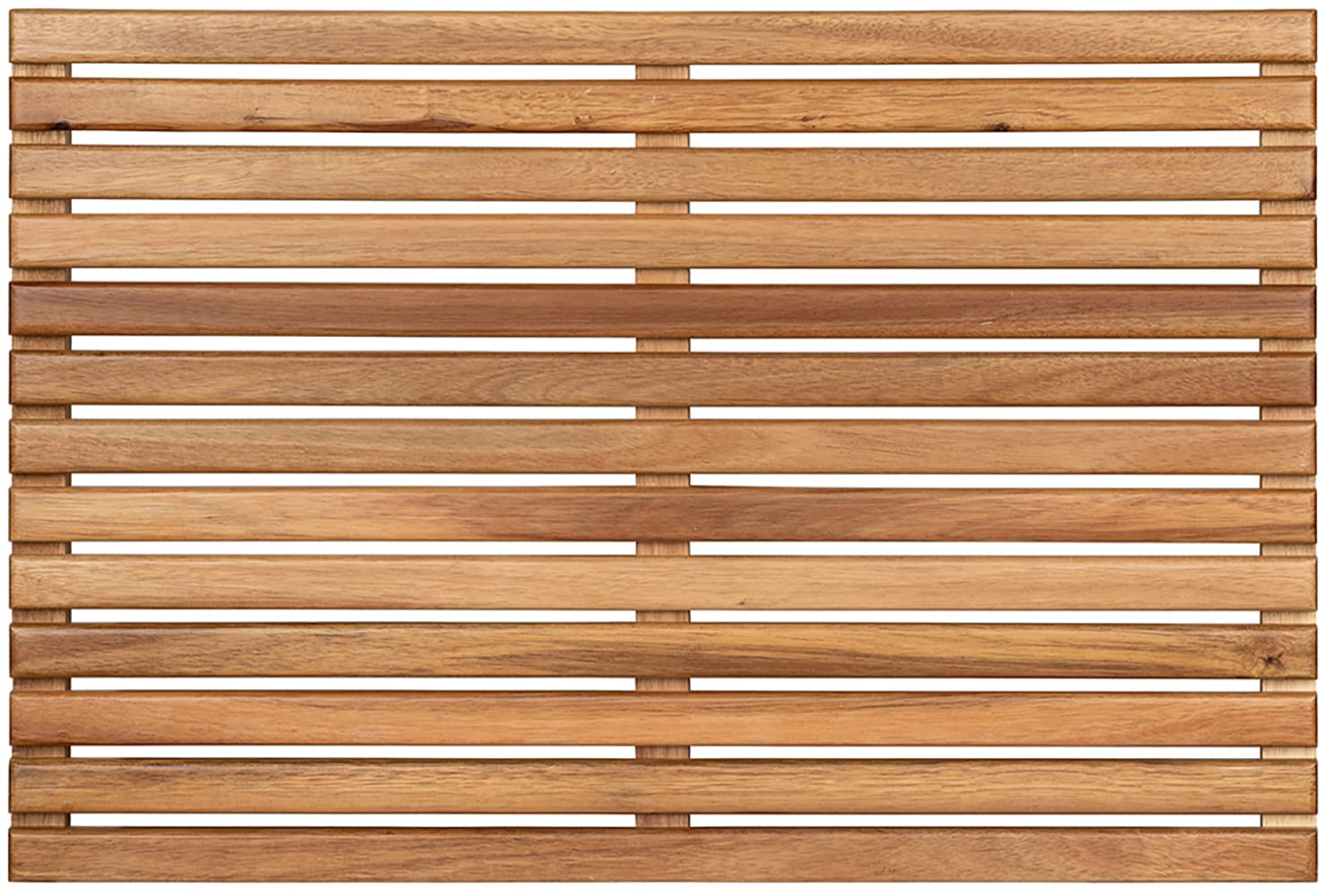 WENKO Duschmatte »Modell Indoor & Outdoor«, Duschrost aus Akazienholz, stabil, rutschhemmende Unterseite