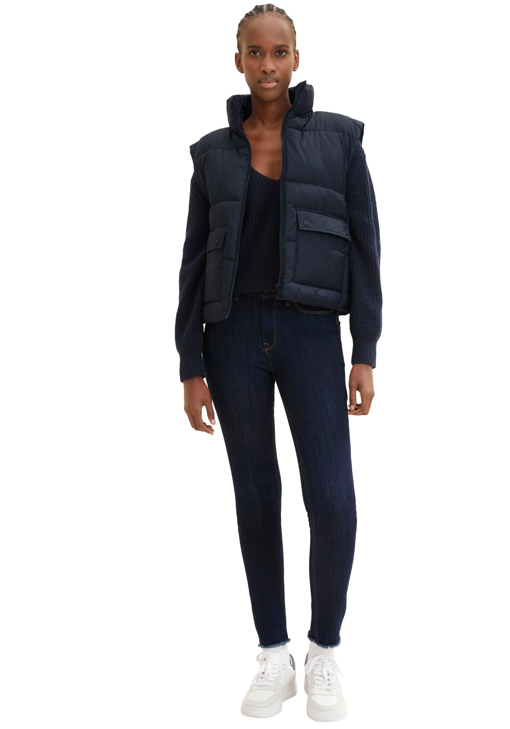 TOM TAILOR Denim Ankle-Jeans »Extra Skinny Ankle Jeans«, mit ausgefranstem Beinabschluss
