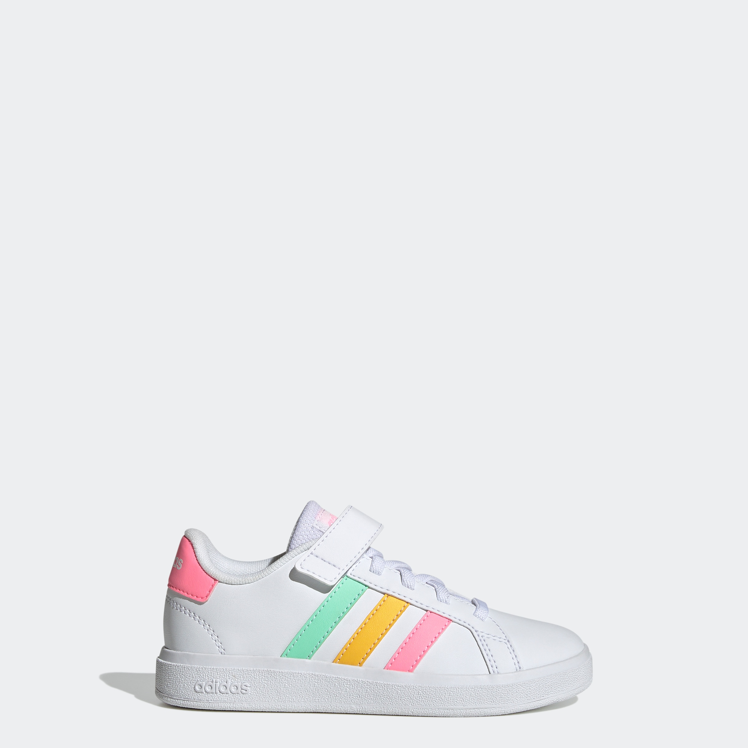 adidas Sportswear Klettschuh »GRAND COURT COURT ELASTIC LACE AND TOP STRAP«, Design auf den Spuren des adidas Superstar