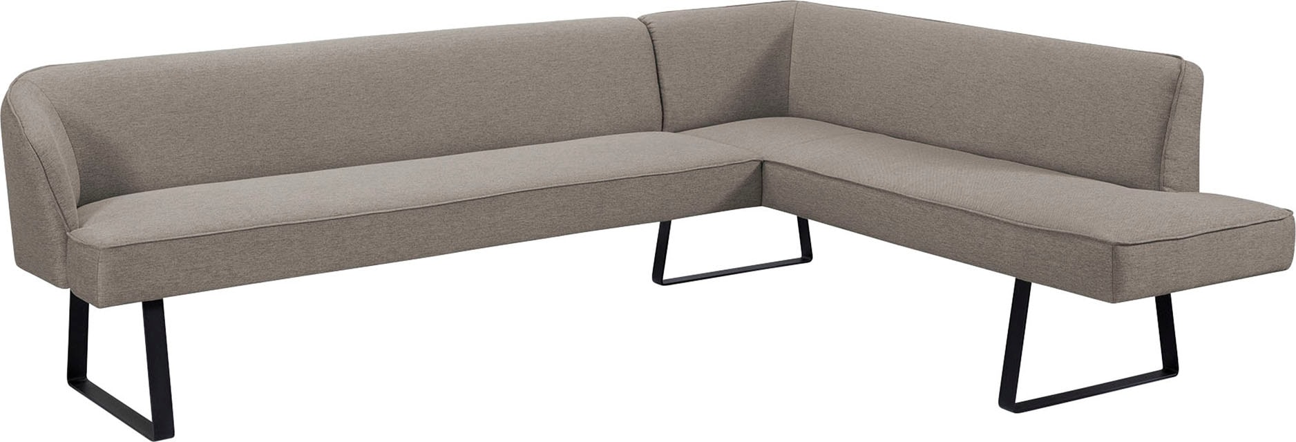 exxpo - sofa fashion Eckbank »Americano« mit Keder und Metallfüßen, Bezug in verschiedenen Qualitäten