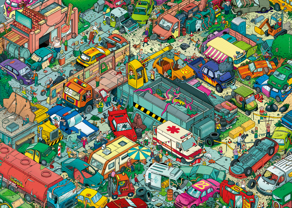 HEYE Puzzle »Car Cemetery« Made in Europe