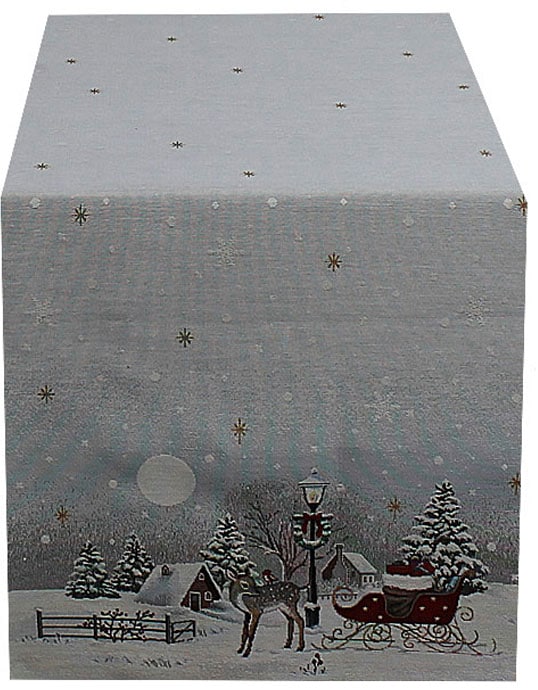St.), Winterzeit«, HOSSNER Weihnachtsdeko, kaufen - Tischläufer (1 mit HOMECOLLECTION Motiv weihnachtlichem »Nicky, online