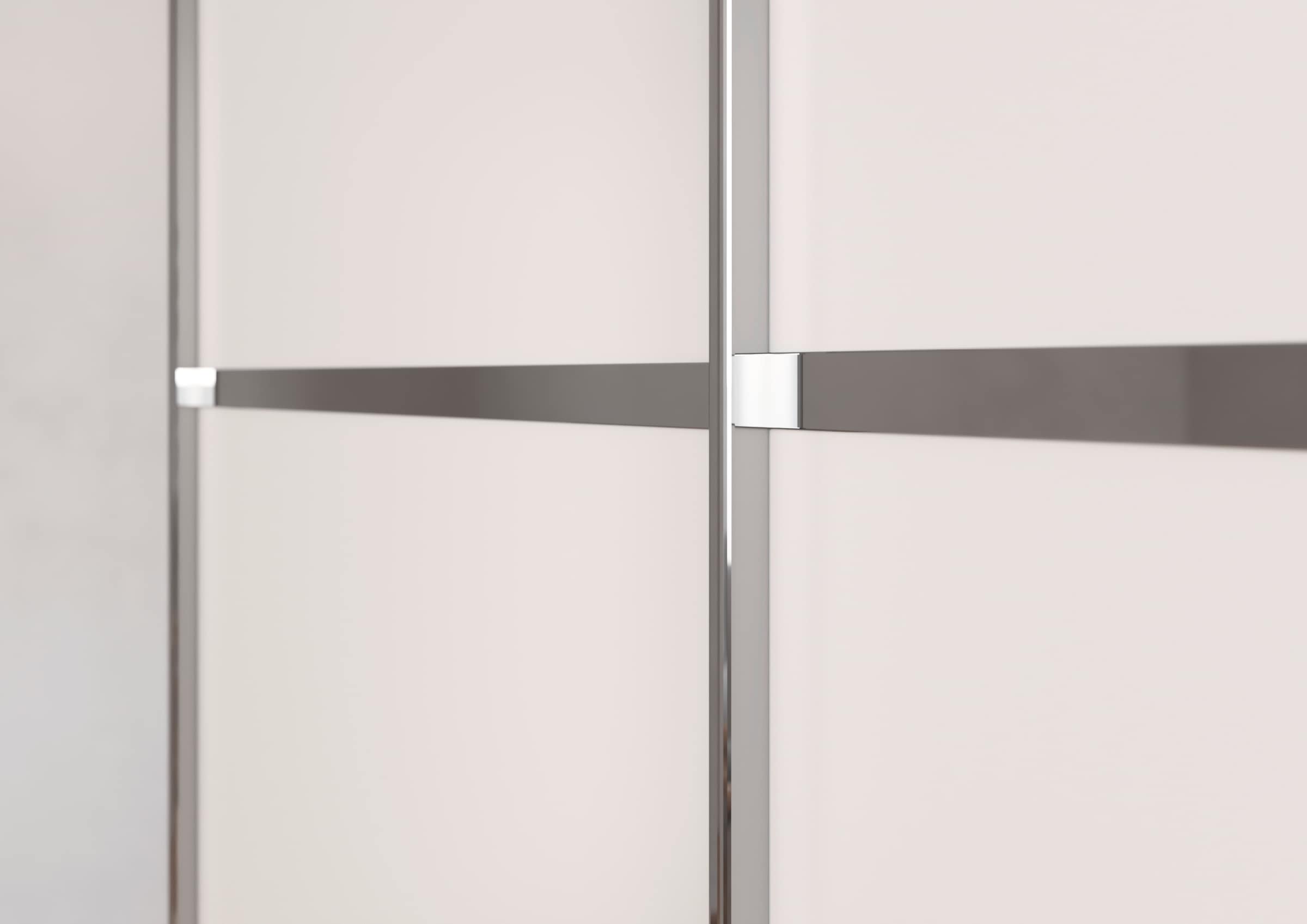 rauch Kleiderschrank »Schwebetürenschrank Garderobe Schrank TOP ANGEBOT Avola«, (in 3 verschiedenen Ausstattungen BASIC/CLASSIC/PREMIUM inkl. Spiegel), mit eleganten Zierleisten in Chrom, Schwarz oder Weiß MADE IN GERMANY