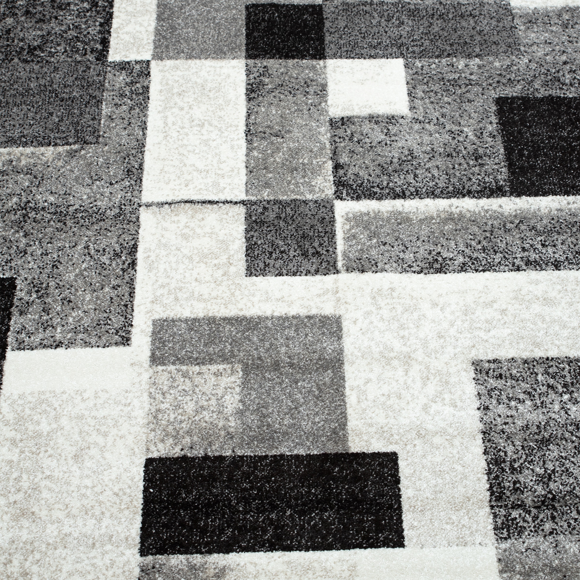 OTTO home Teppich »Corine« rechteckig 9 mm Höhe mit besonders weichem Flor, Kurzflor, modernes Karo-Design,