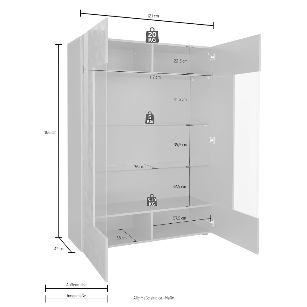 INOSIGN Stauraumvitrine »Prisma«